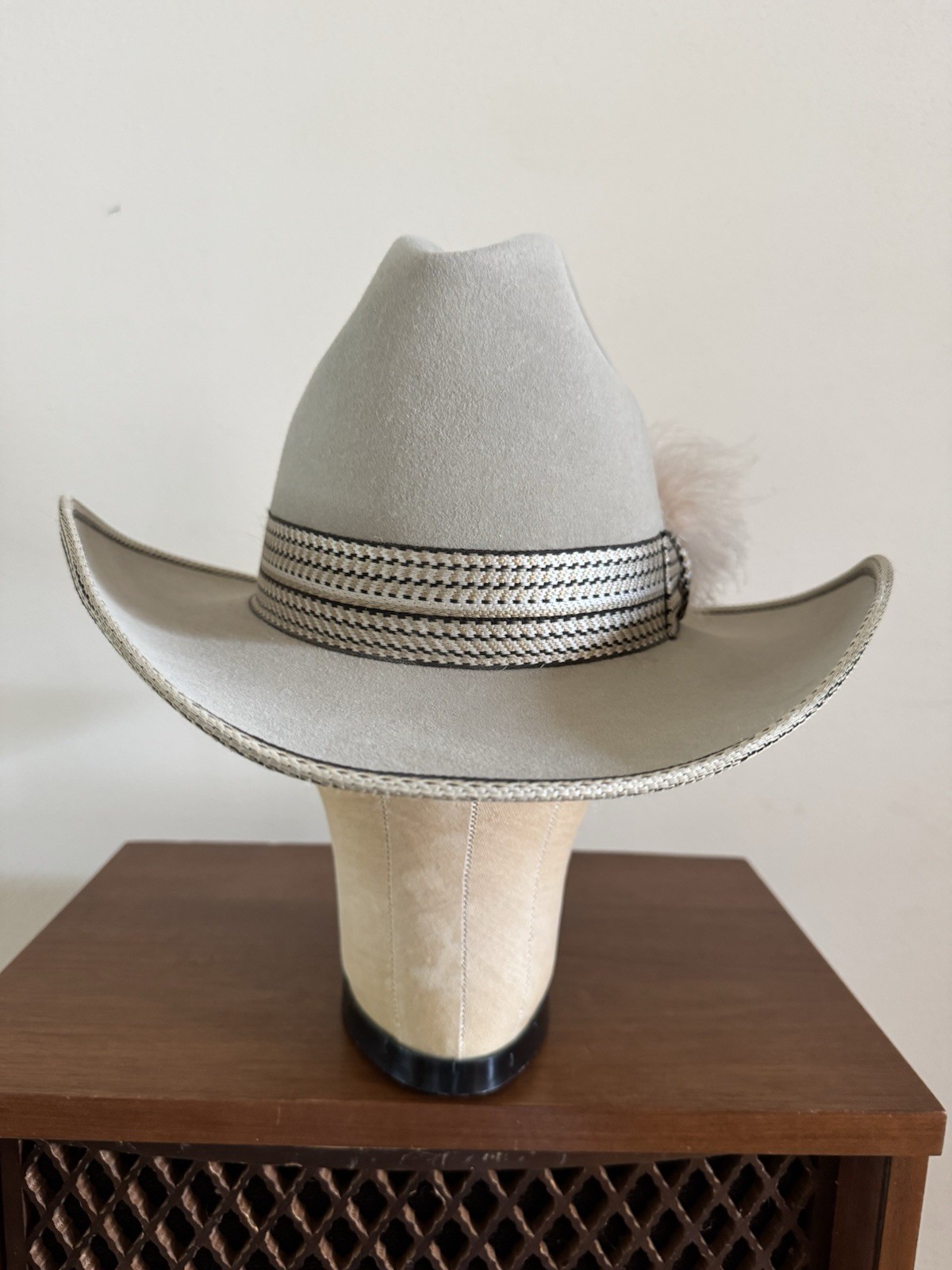 1970s Resistol Stagecoach 7 1/2 LONG OVAL Silverbelly Cowboy Western Hat 80s