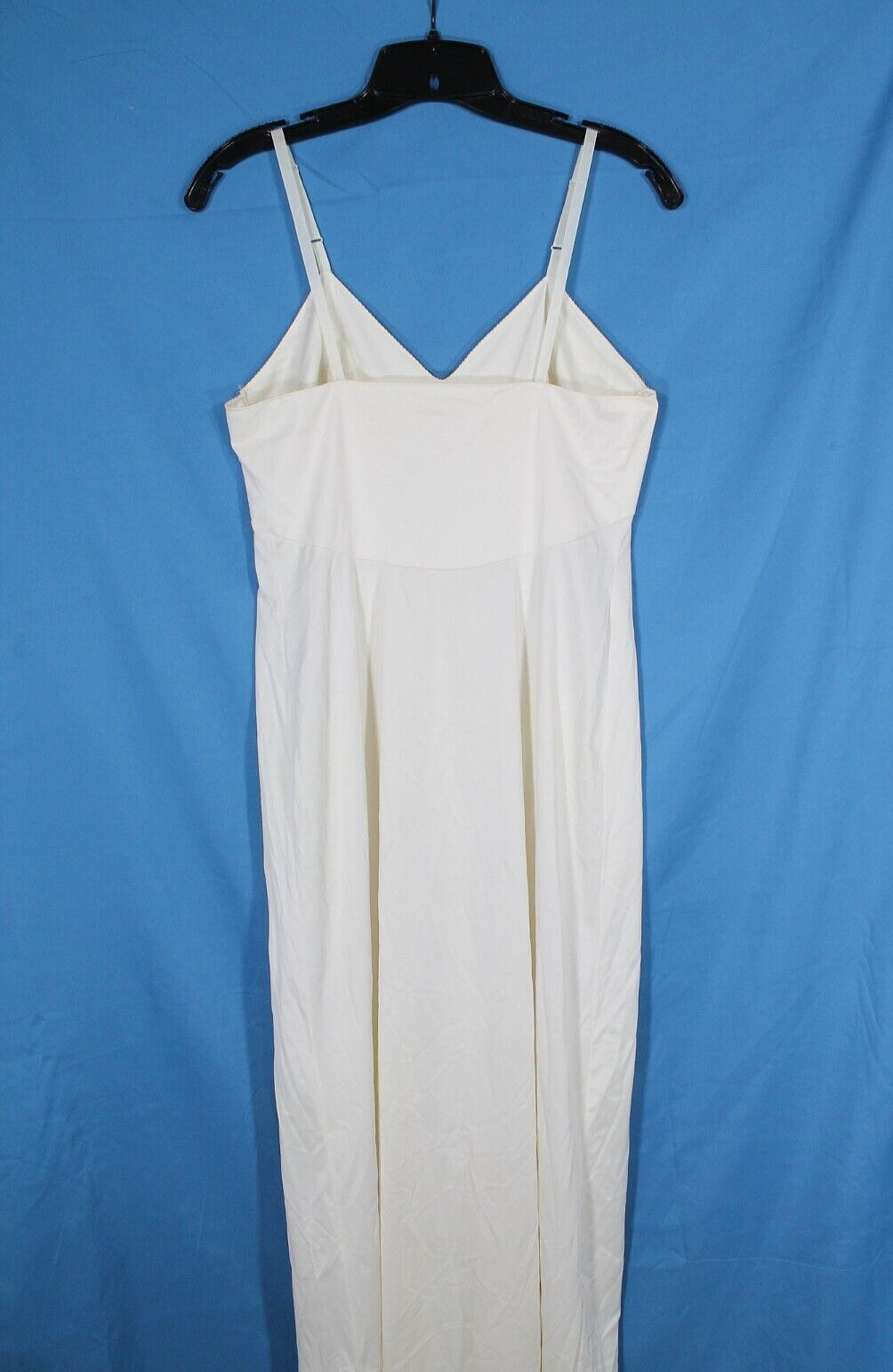 VTG VAL MODE Smooth NYLON Off-White LOUNGE Long Nightgown Full Slip Sz 36