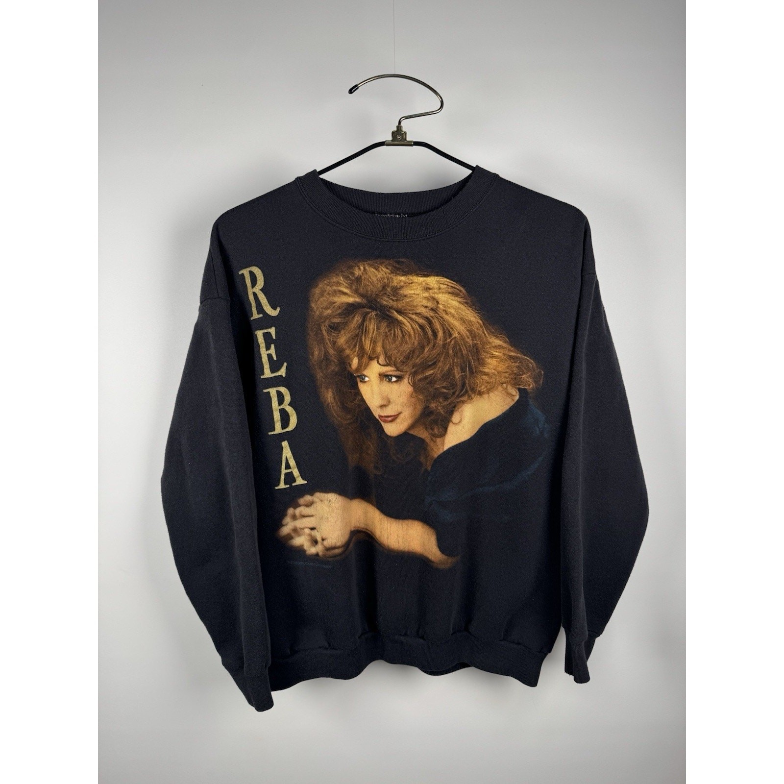 Vintage 1996 Reba McEntire Double Sided Crewneck Rare Country Tultex Large 23×26