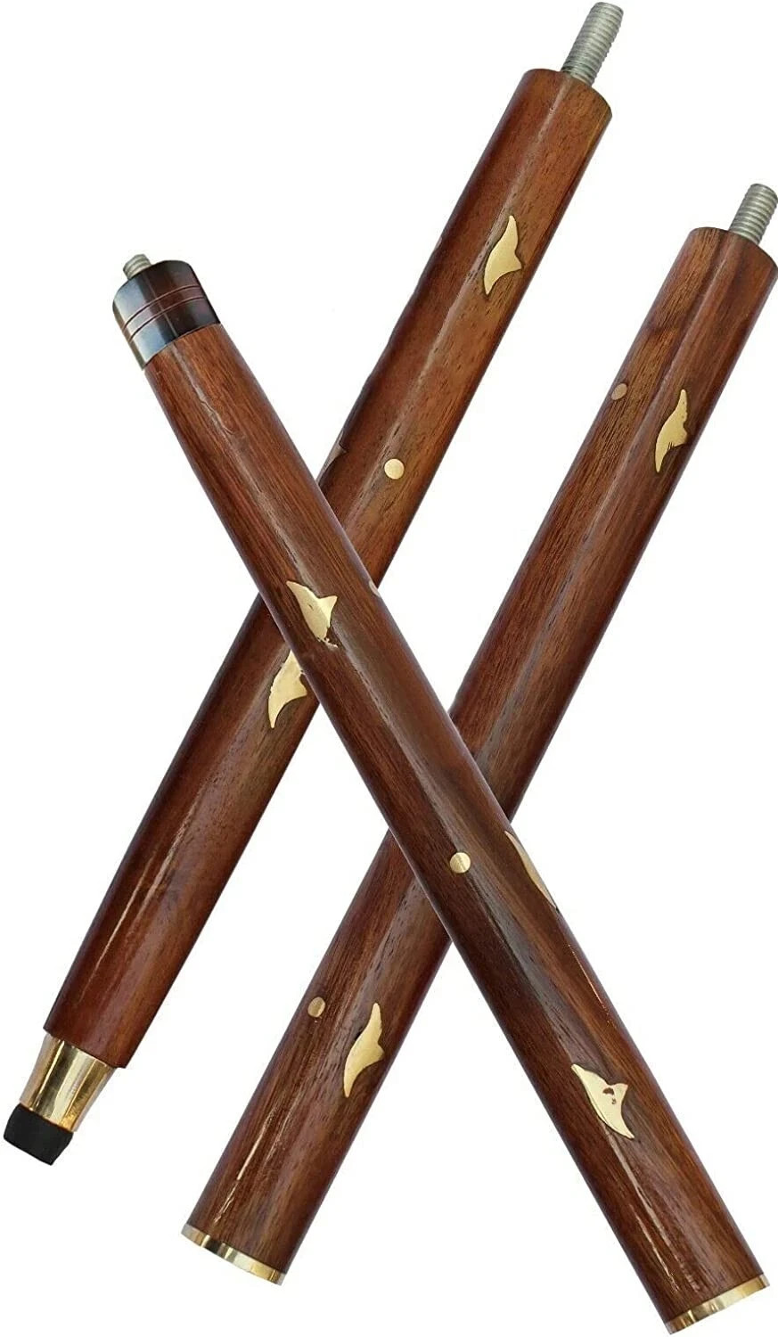 Antique Brass Eagle Handle Wooden Walking Stick Cane Vintage Handmade Gift Women