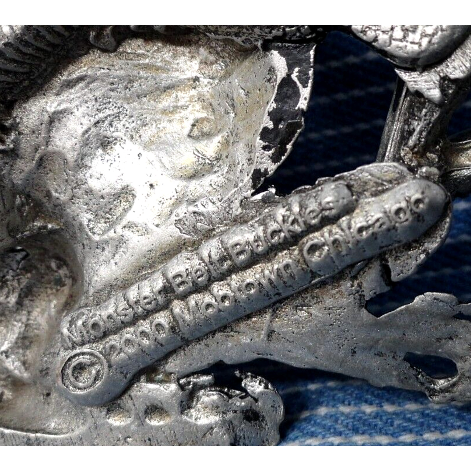 Dragon Belt Buckle Rare 3D Fantasy Gothic Cosplay Halloween Vtg Mobtown .BMW968