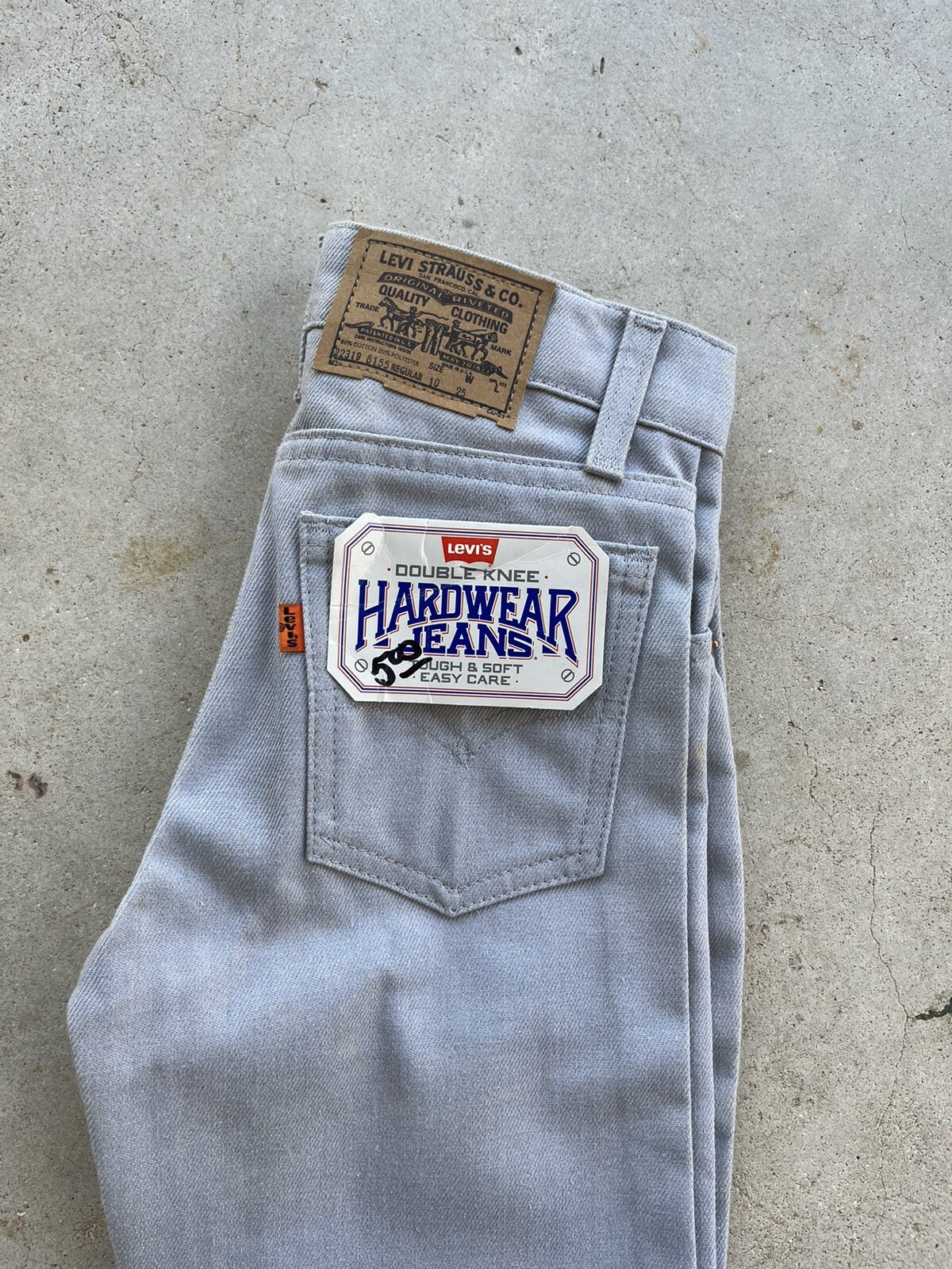 NWT 80s VTG Orange Tab LEVIS Double Knee Hardware Jeans 10 Regular Deadstock