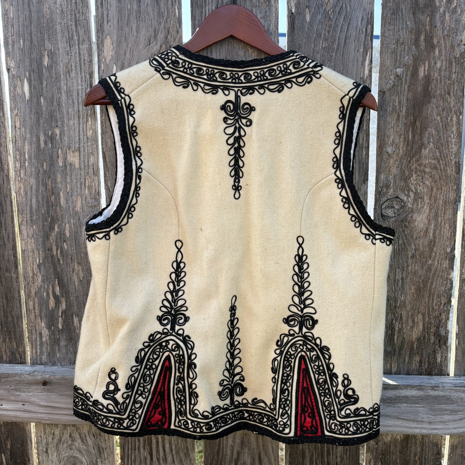 Vintage Traditional Romanian Folk Peasant’s Vest from Romania Embroidered 1970s
