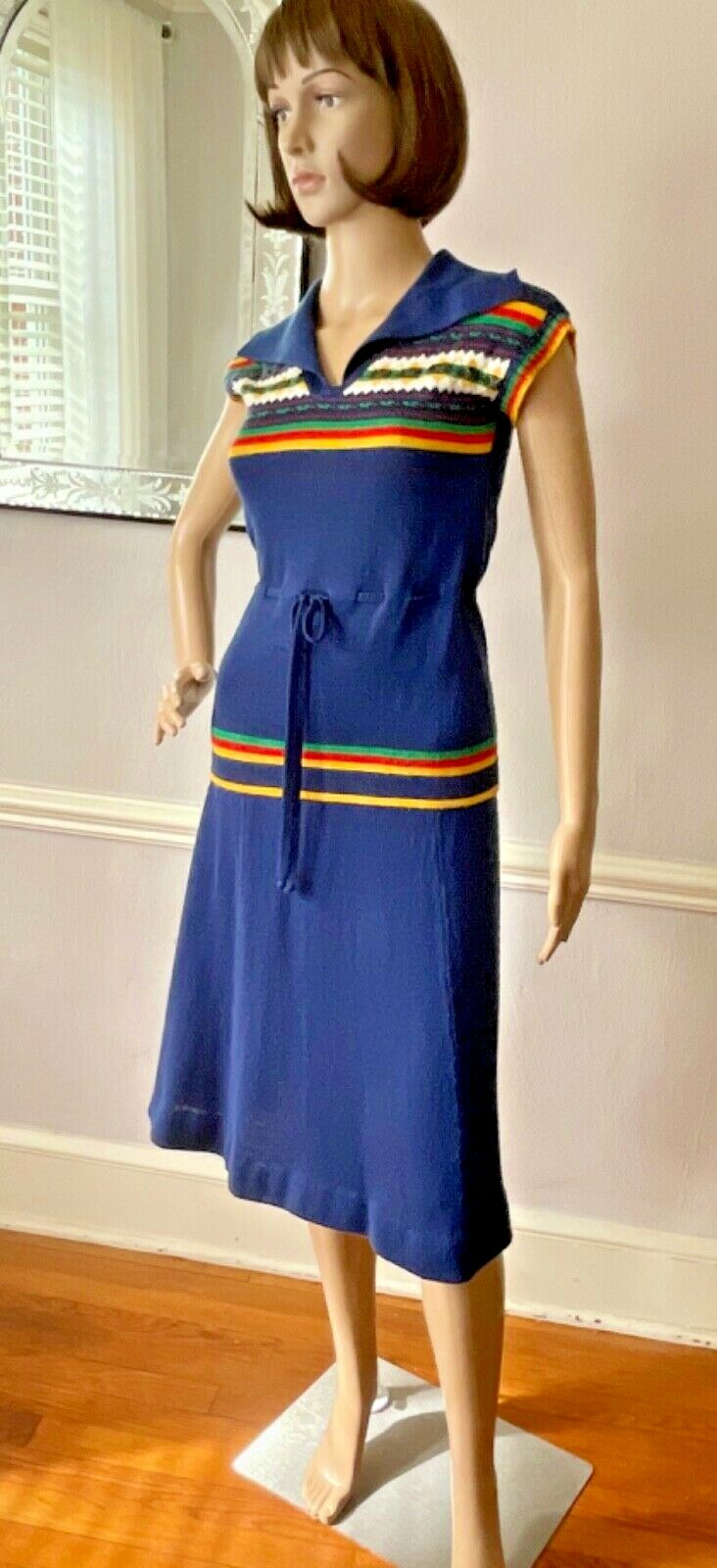 Figure Flattering Vintage 1970’s Sweater Top & Skirt SET, Frederick Adkins Sz 2