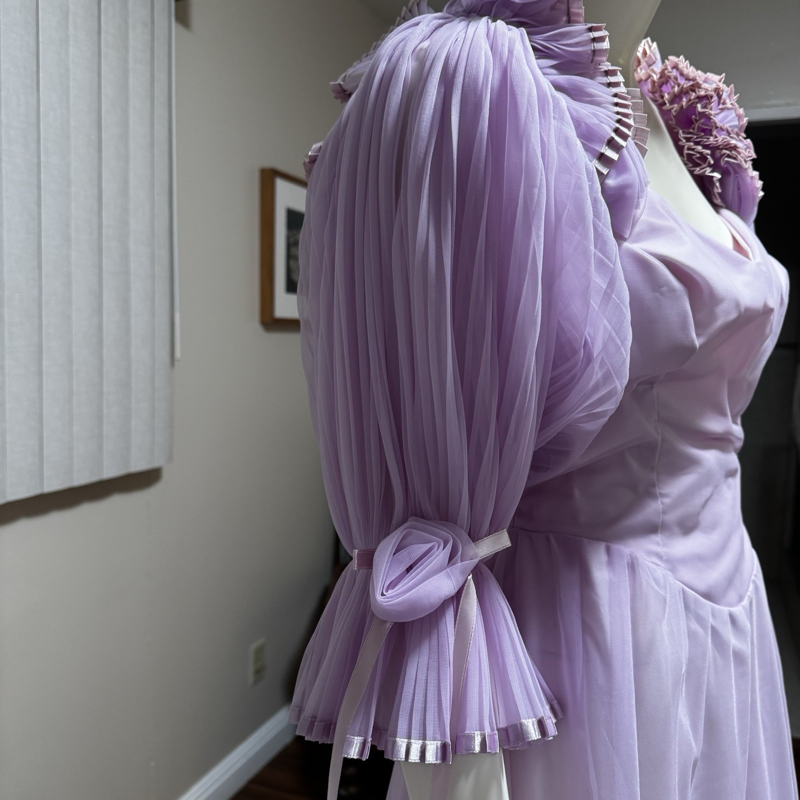VTG Dance Allure Gown Prom Dress Womens 16 Lavender Pageant Bridal 80s USA NWT
