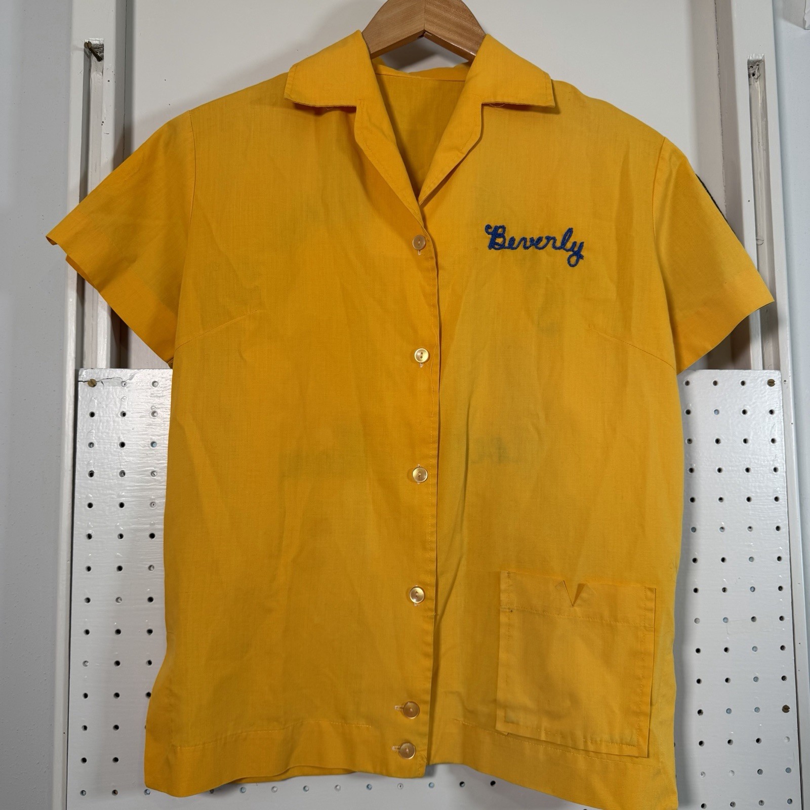 Vtg Brooklyn Sunoco Womens Bowling Shirt Sz Medium 60s 70s Chain Stitch 200 Club