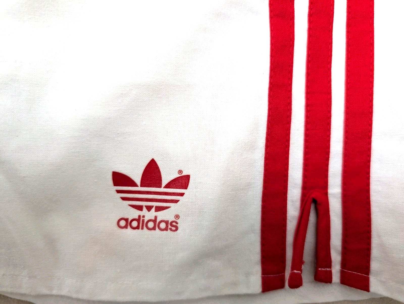 Adidas Cotton Shorts D6 Football Gym Pants Vintage Retro White Sports Running Gym