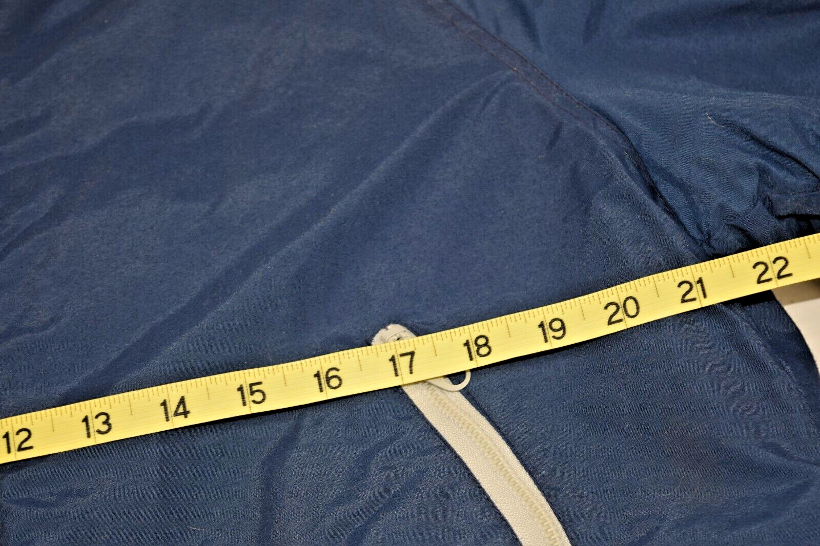 Vintage Sears Outerwear Jacket Size M/L 70s Navy Blue Gray Polarfleece Lined