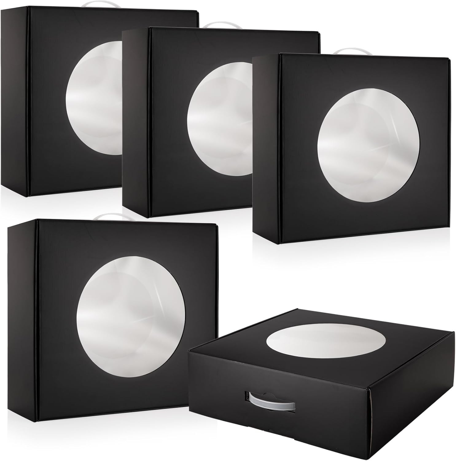 Panama Fedora Hat Storage Box Set of 5 – Travel & Gift Organizer, Black