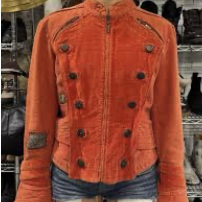 Roberto Cavalli (Just Cavalli ) Orange Buttoned Naval Jacket AW 2006 Collection