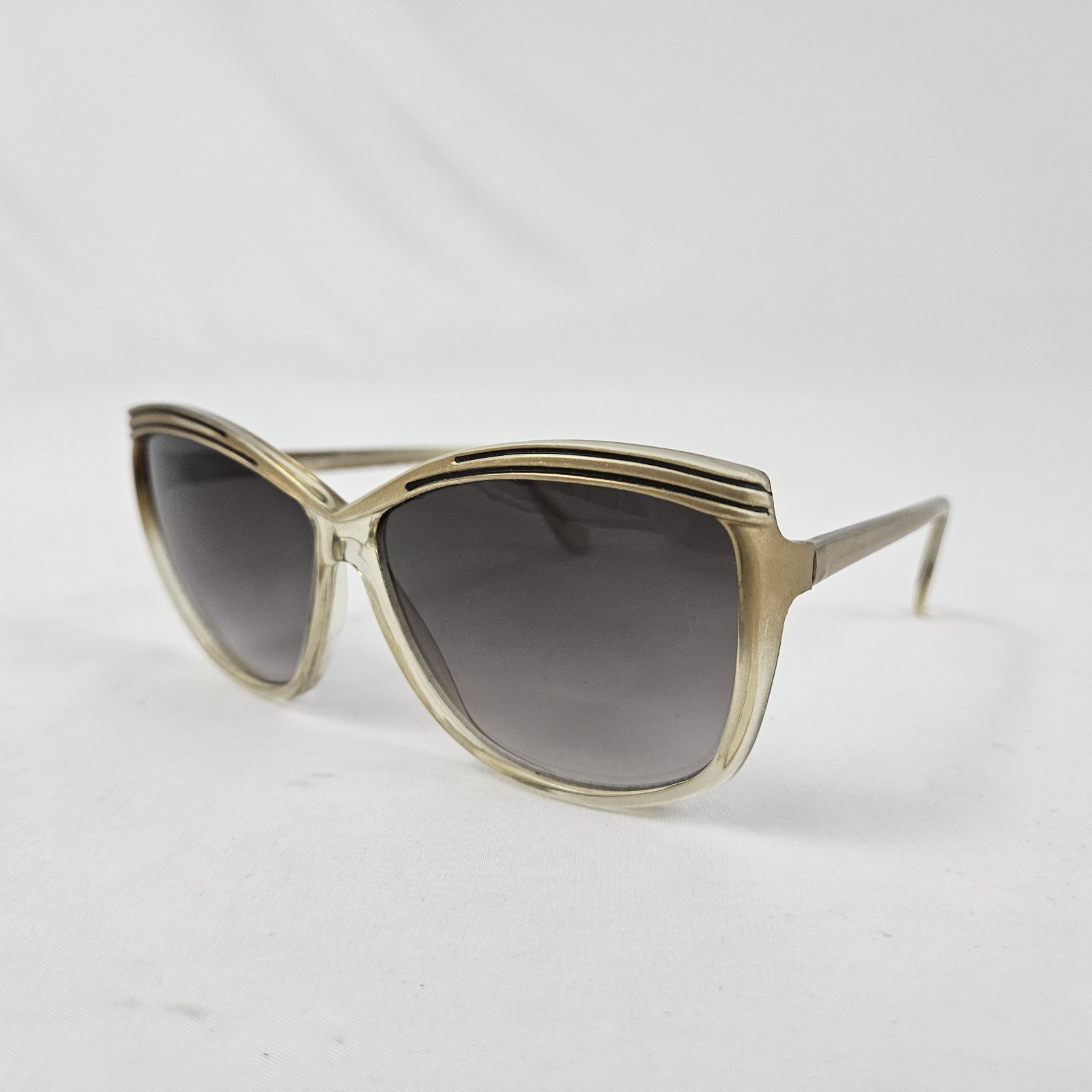 Cool Ray Sunglasses Oversized Clear Gold Butterfly Retro 1980’s Vintage