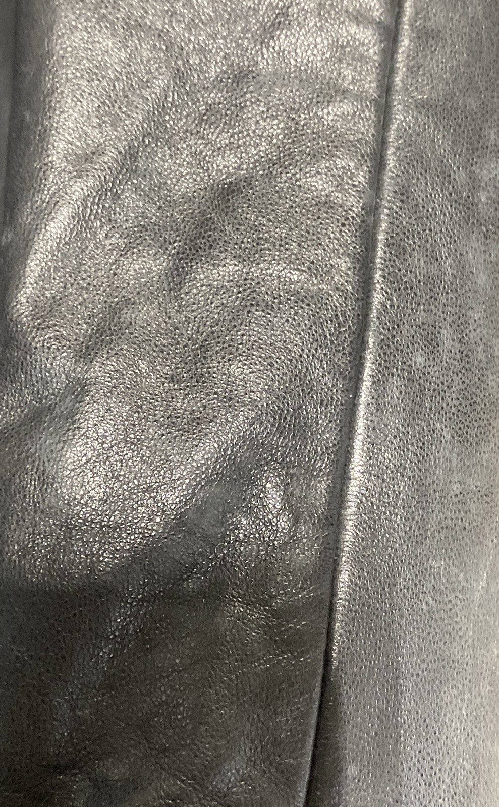 Vittorio Veroni Women’s Black Lambskin Leather Belted Trench Coat Jacket Vintage