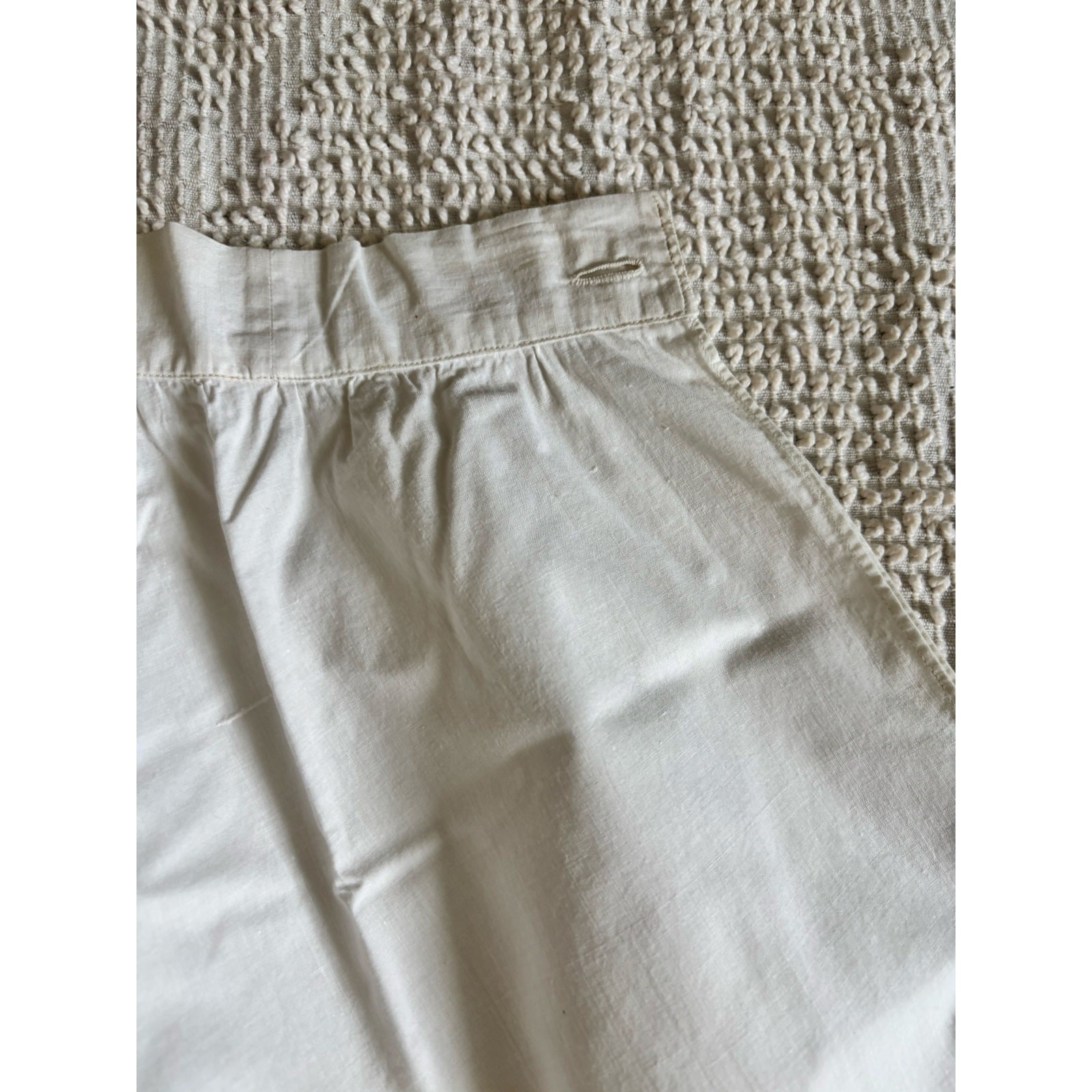 Antique 1910s Edwardian Pantaloons Closed Crotch Cotton Lace Wounded Bird