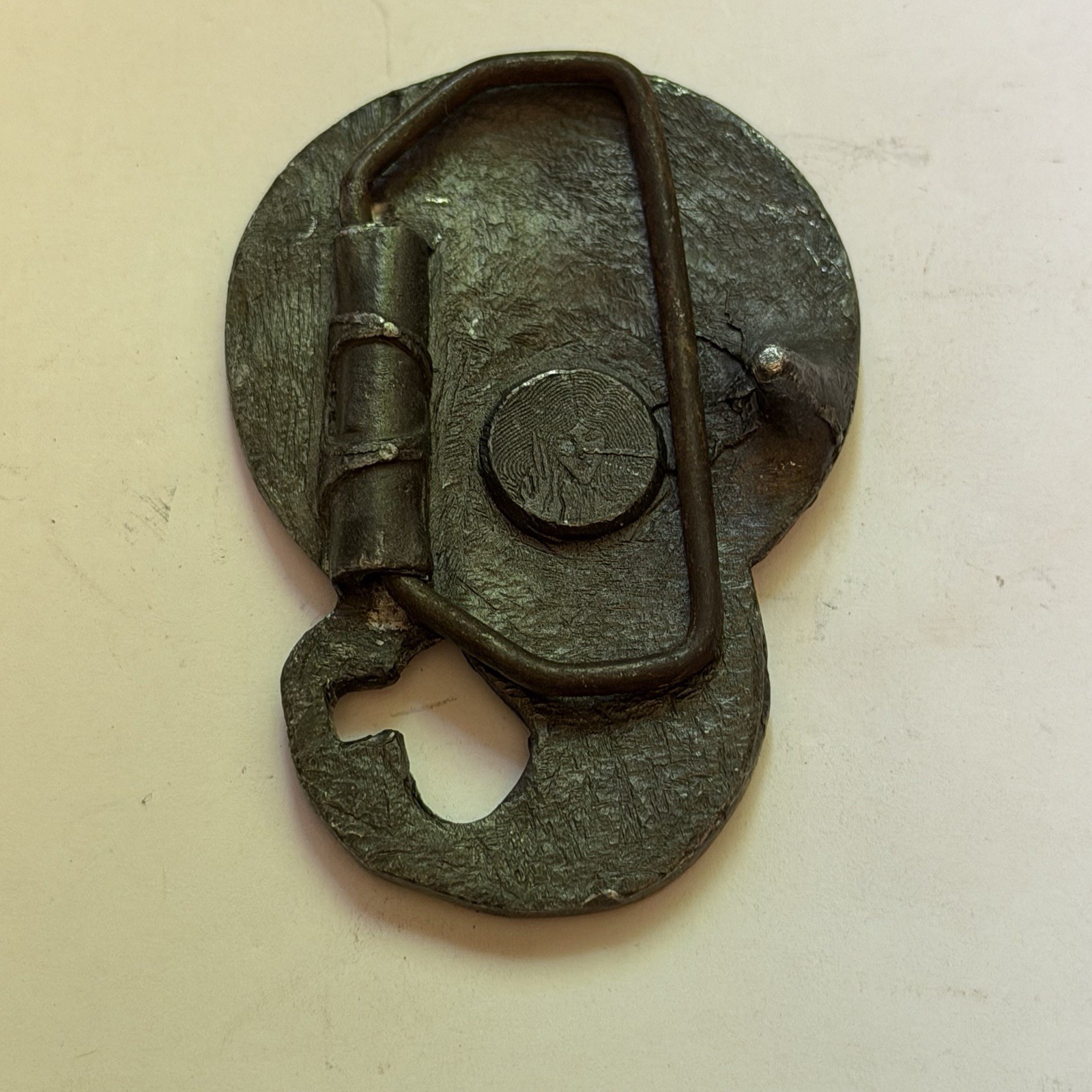 VINTAGE ART NOUVEAU MAIDEN BELT BUCKLE
