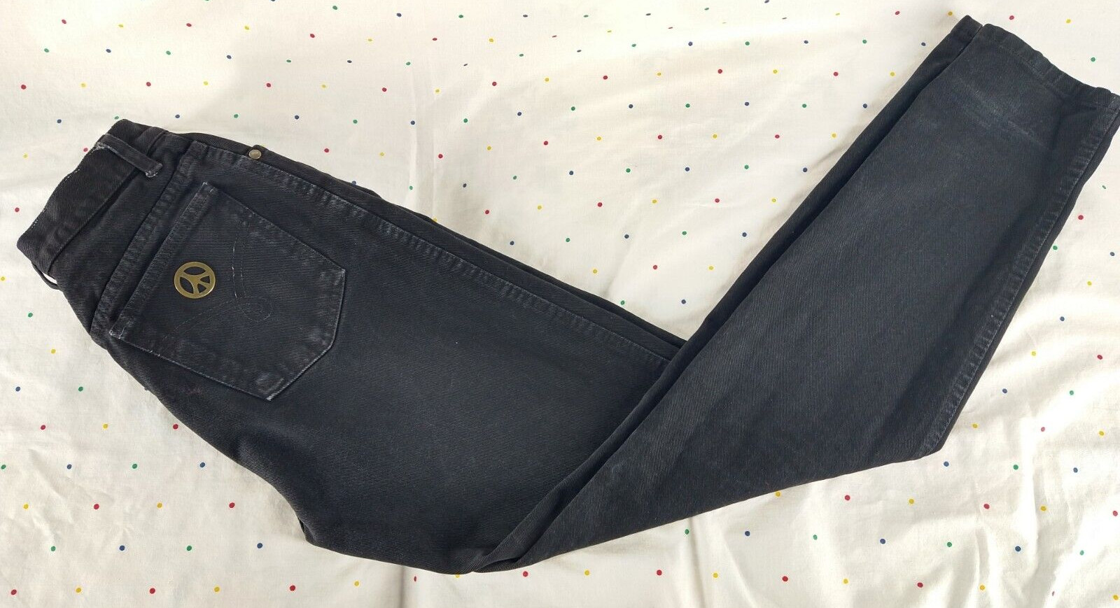 Vintage Moschino Women’s Jeans Pants W/Peace Sign On Its Pocket Size 29 CF