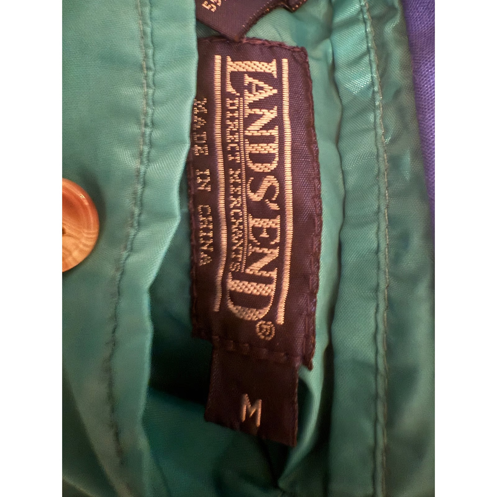 Lands’ End Reversible Bomber Jacket – Blue & Teal Nylon/Poly Blend – Size M