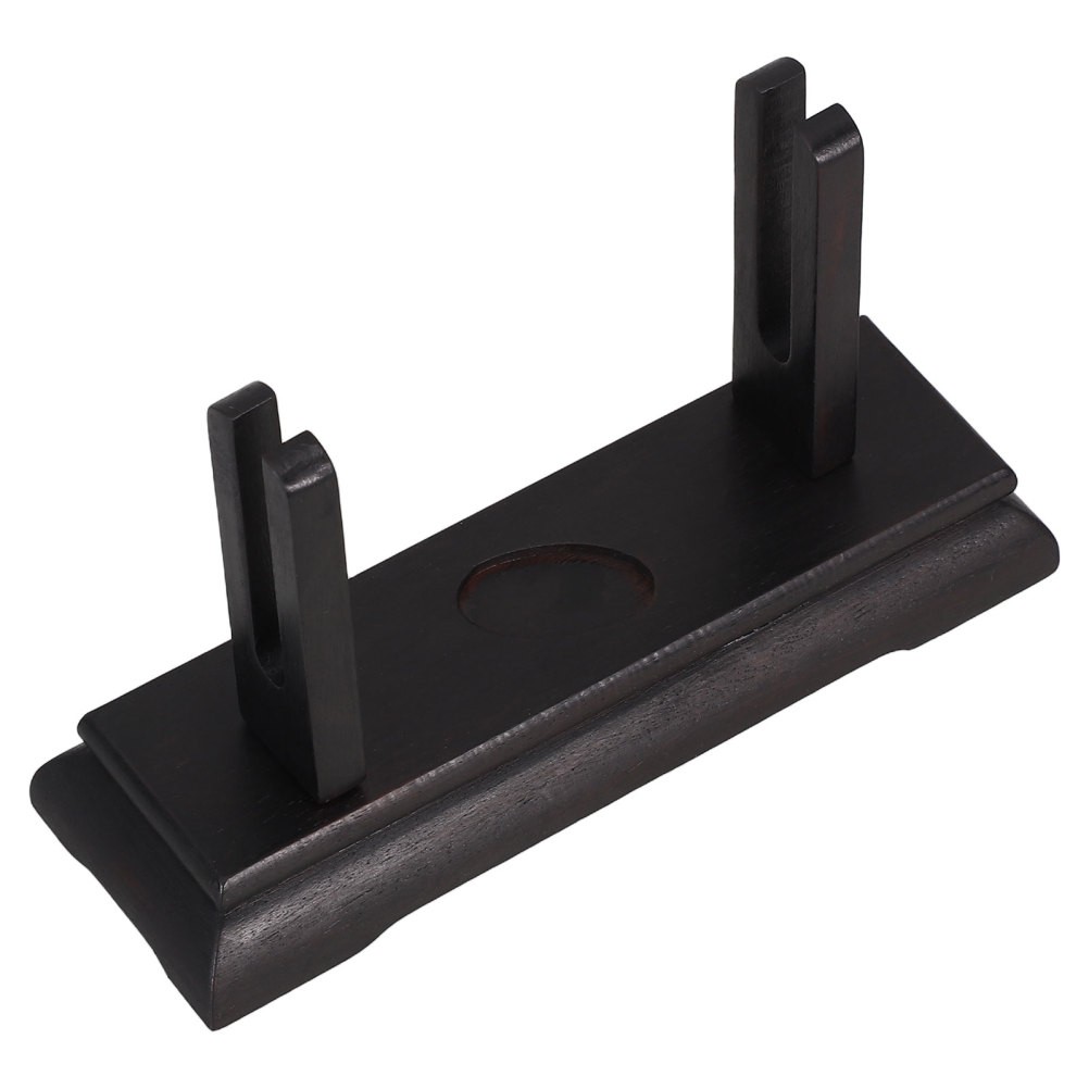 Folding Fan Display Frame Asian Stand Desk Wooden Holder Decorative