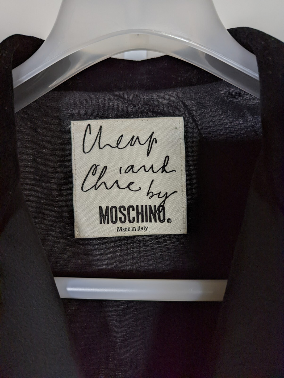 Moschino Cheap and Chic Vintage 90s Velvet Black Hippie Peplum Tuxedo Blazer