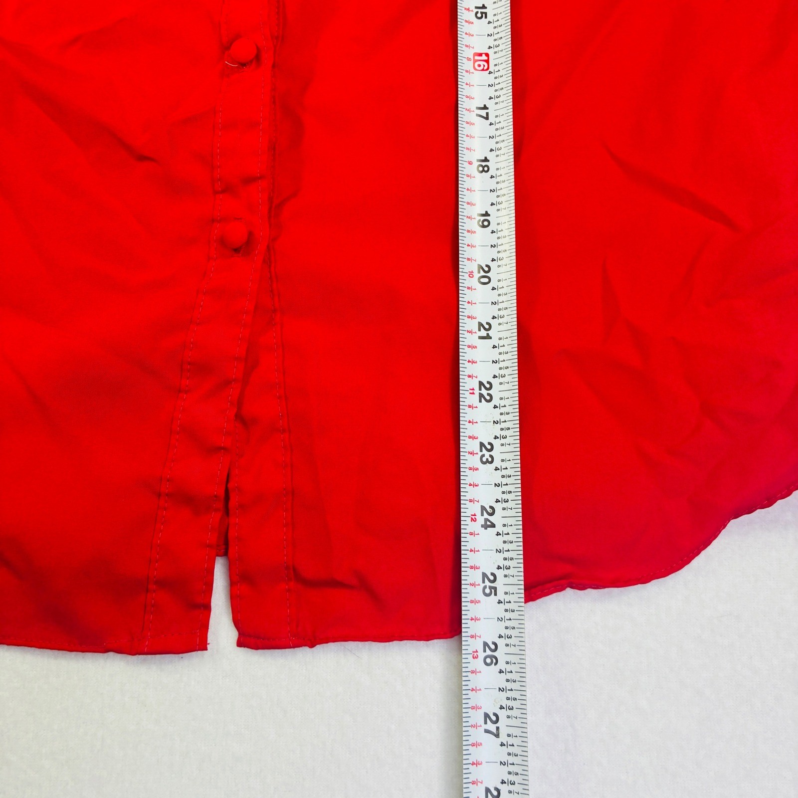 Vintage JCPenney Fashions Red Ruffle Neck Long Sleeve Blouse Size 18 Large