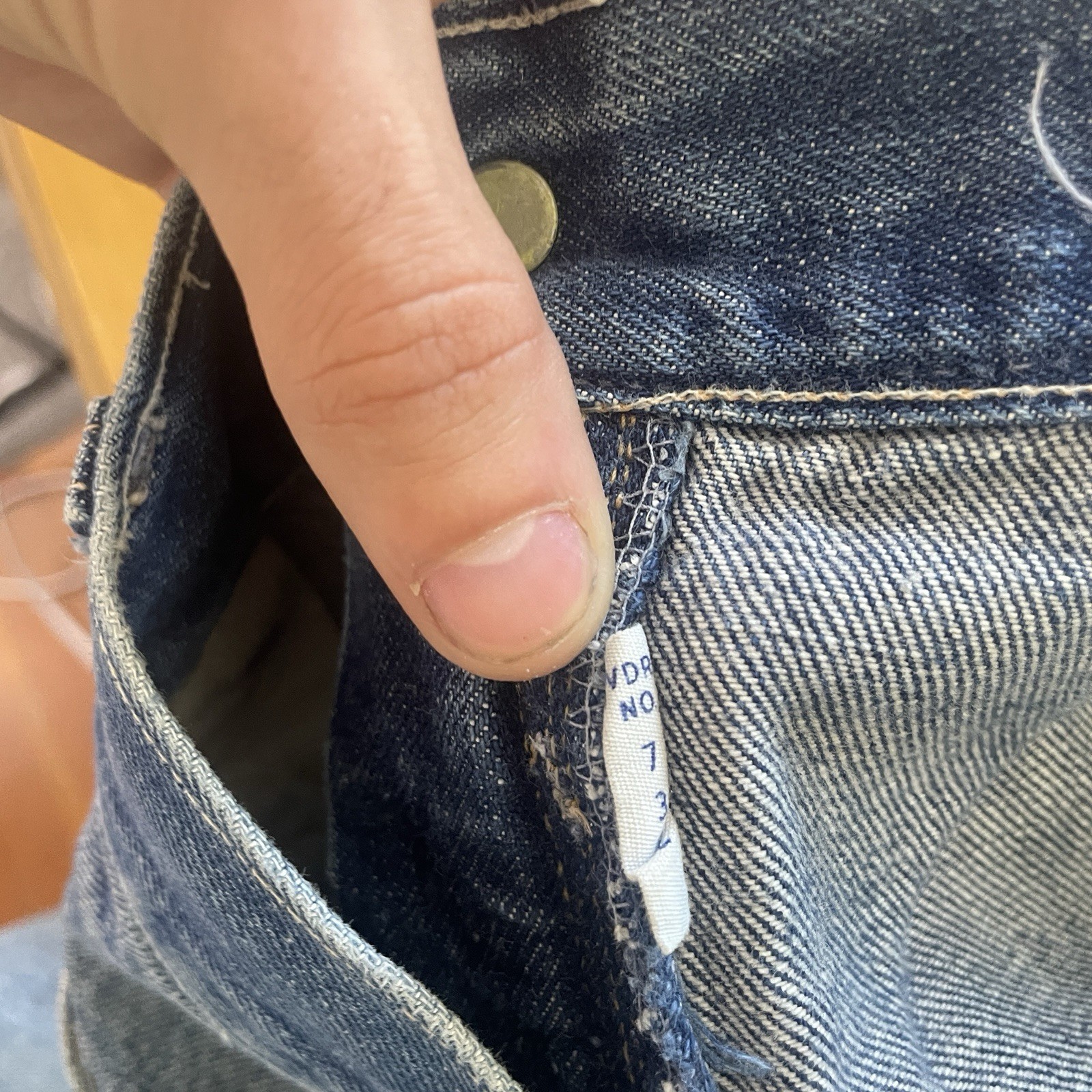 Vintage 50s Penneys Foremost Selvedge Denim Jeans Mens 32×28 Repaired 1950s Hole