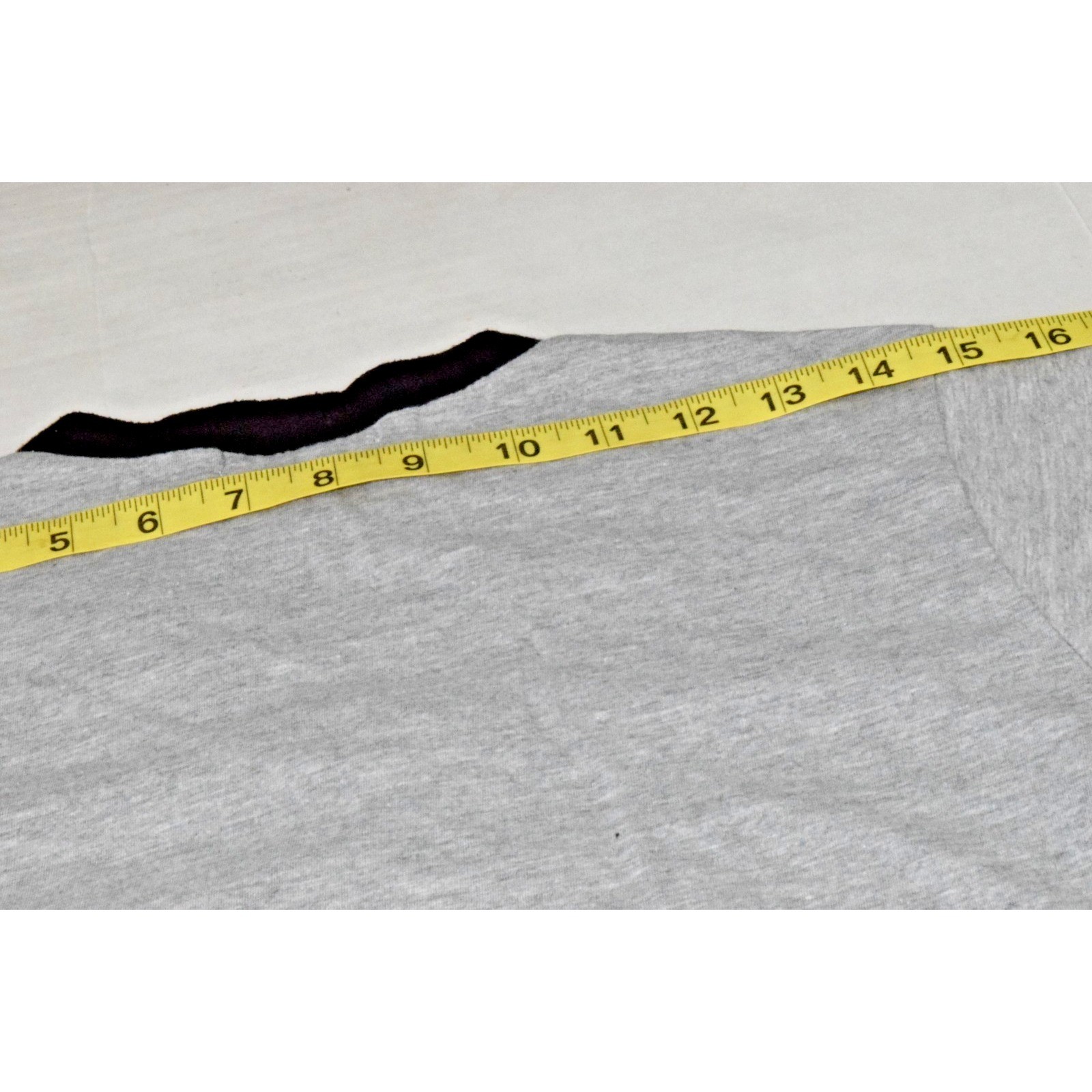 VTG T-Shirt MJ Blue New York Size L 90s SEXY Spell Out Gray Black V-Neck Ringer