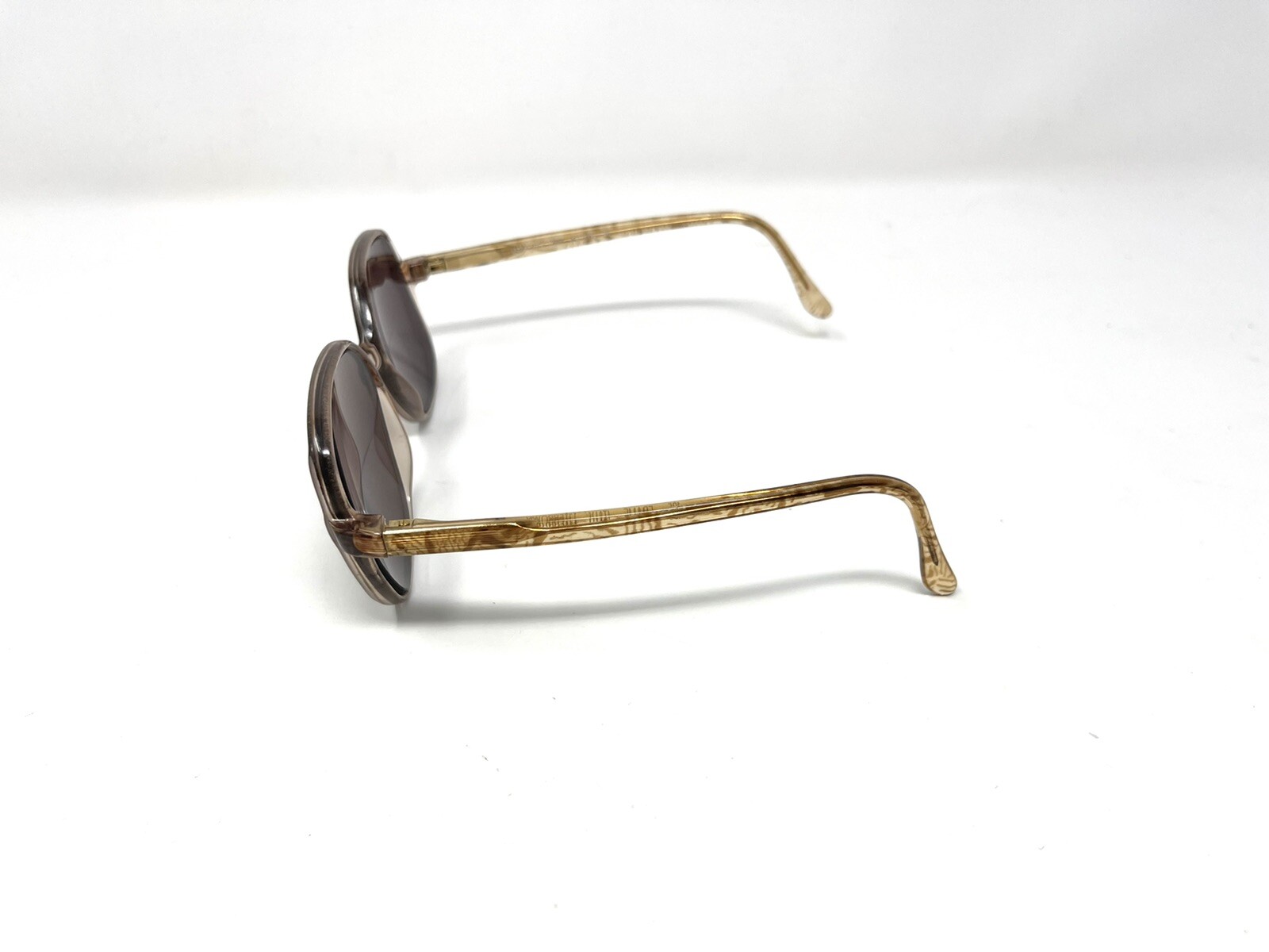 Vintage Luxottica Calista Brown Oval Sunglasses Italy FRAMES ONLY
