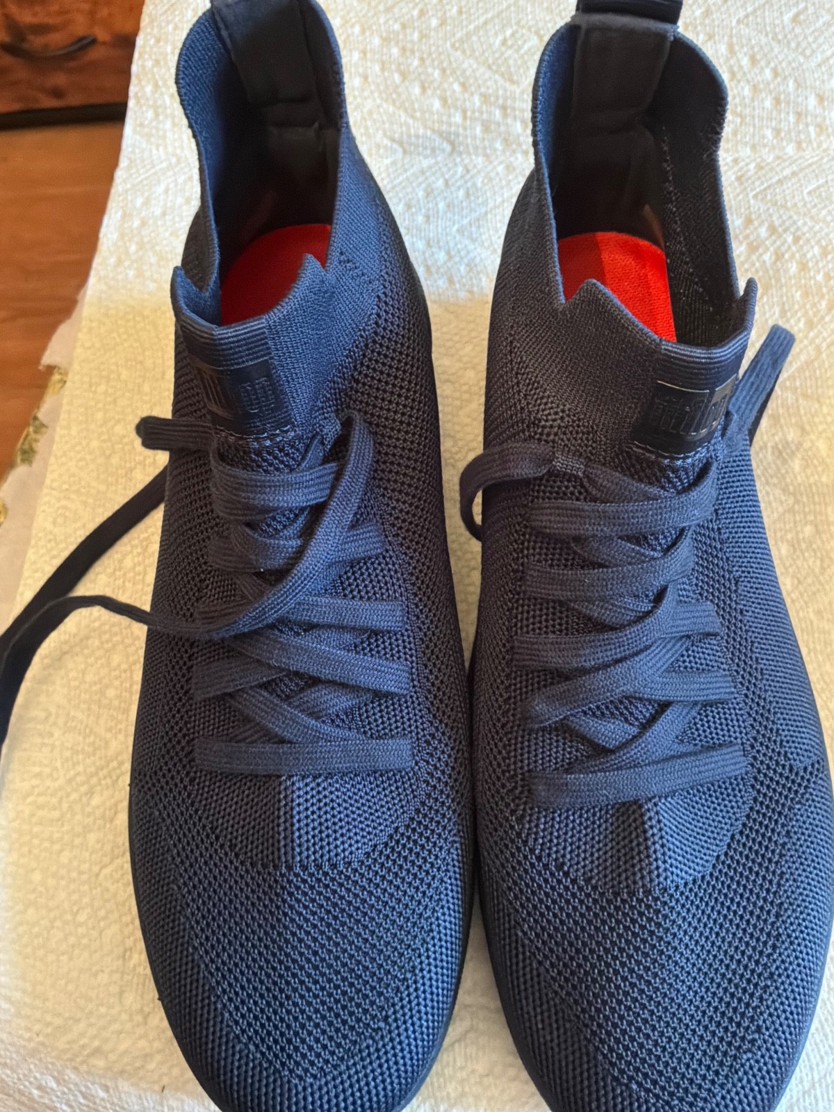 Fitlop blue canvas sneakers with confort technology 10 1/2 hard to find.