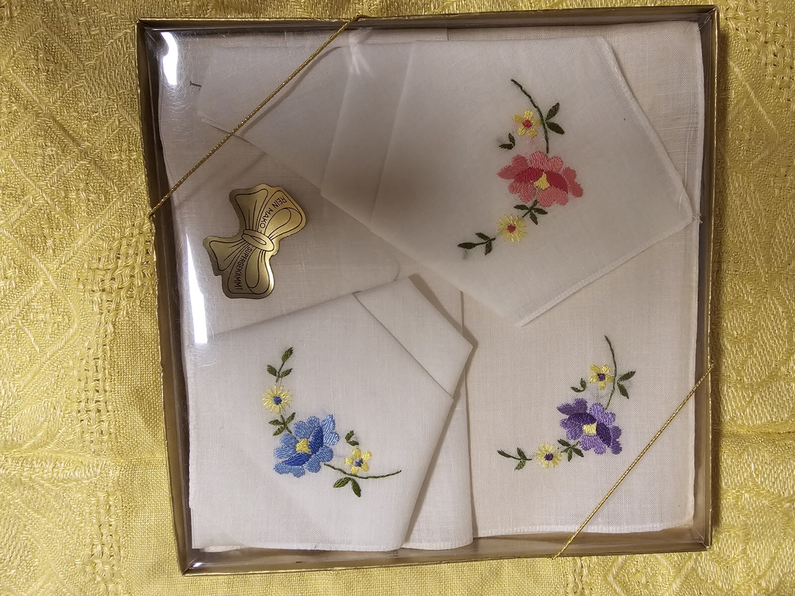 10 Fabric Handkerchiefs New 2 x Pure Mako Combed 1 x Cotton – Vintage –