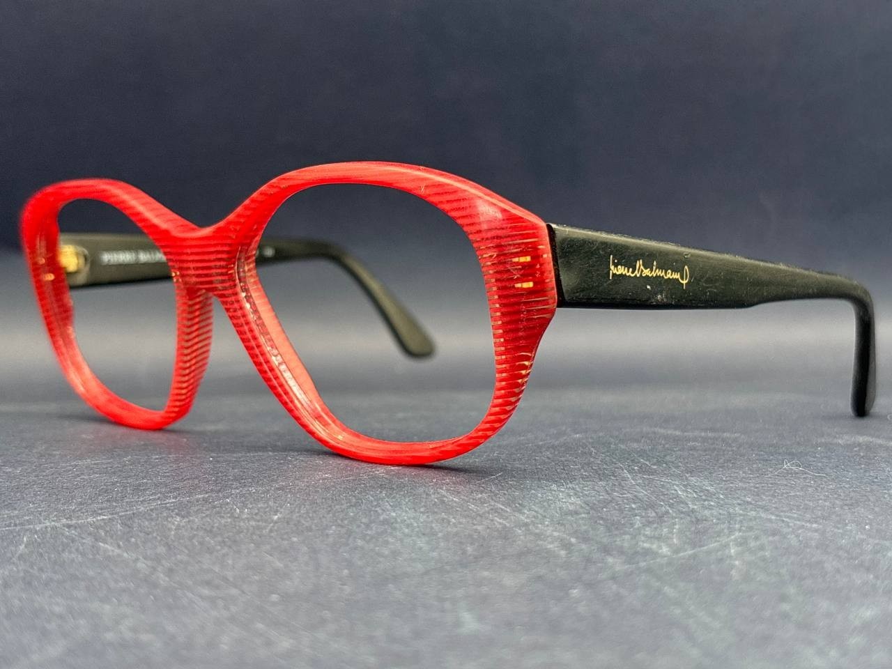 Vintage Pierre Balmain 2131 Red Eyeglasses Frame France 56-14 80s NOS
