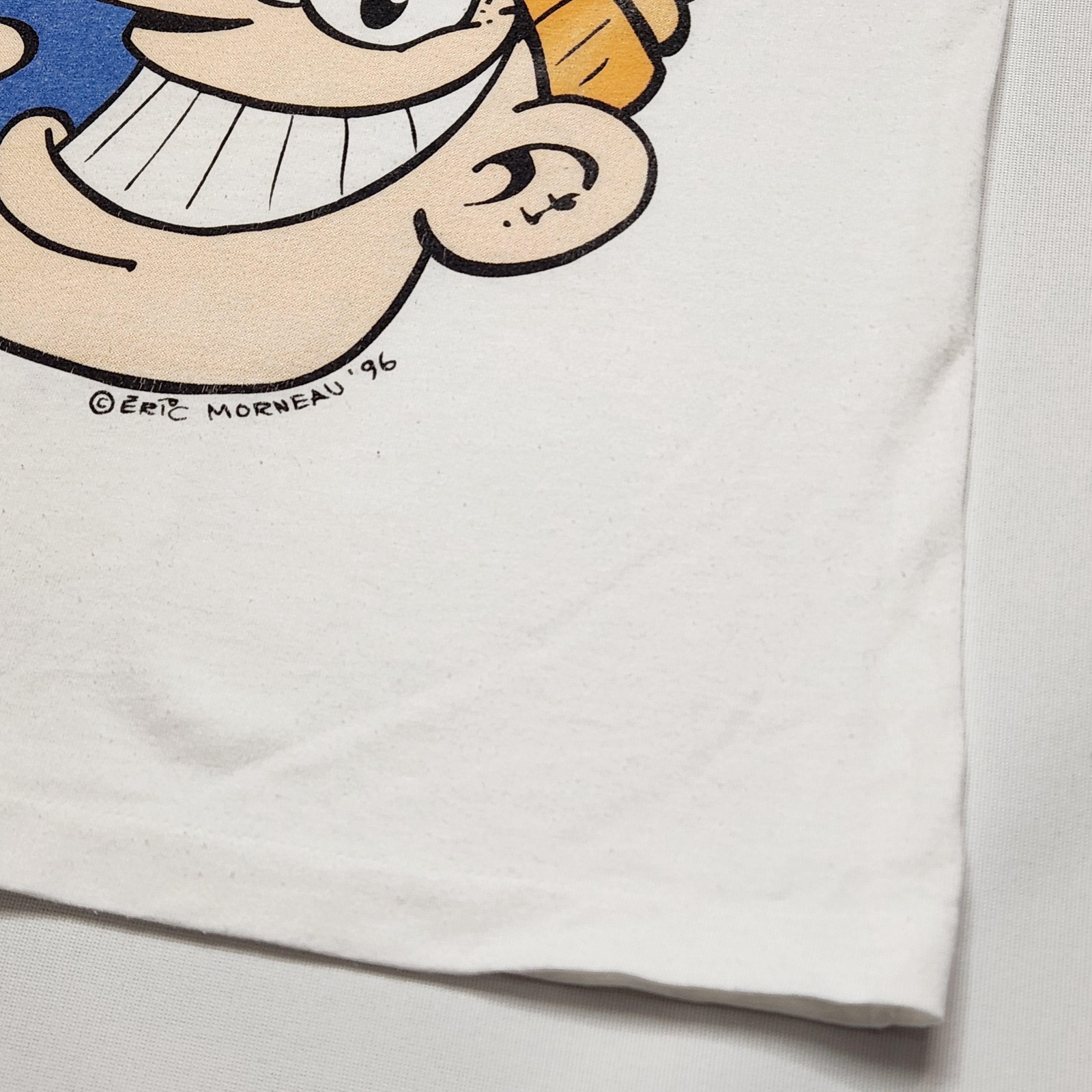 Vintage 90s Les Intrepides Quebec Ski Cartoon Junior L Single Stitch Tee 12-14