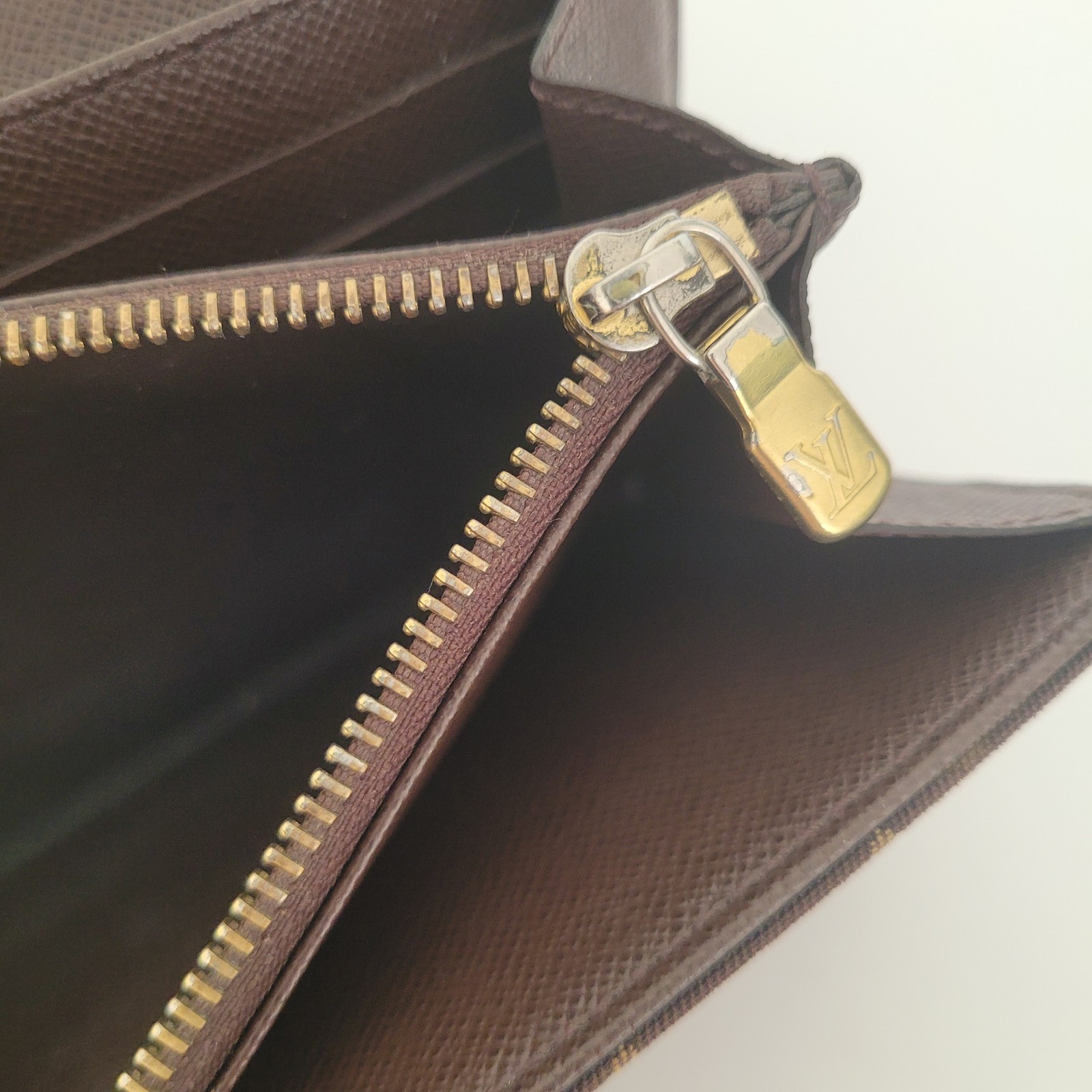 Vintage Louis Vuitton Monogram Denim Canvas Long Wallet Brown “Made in France”