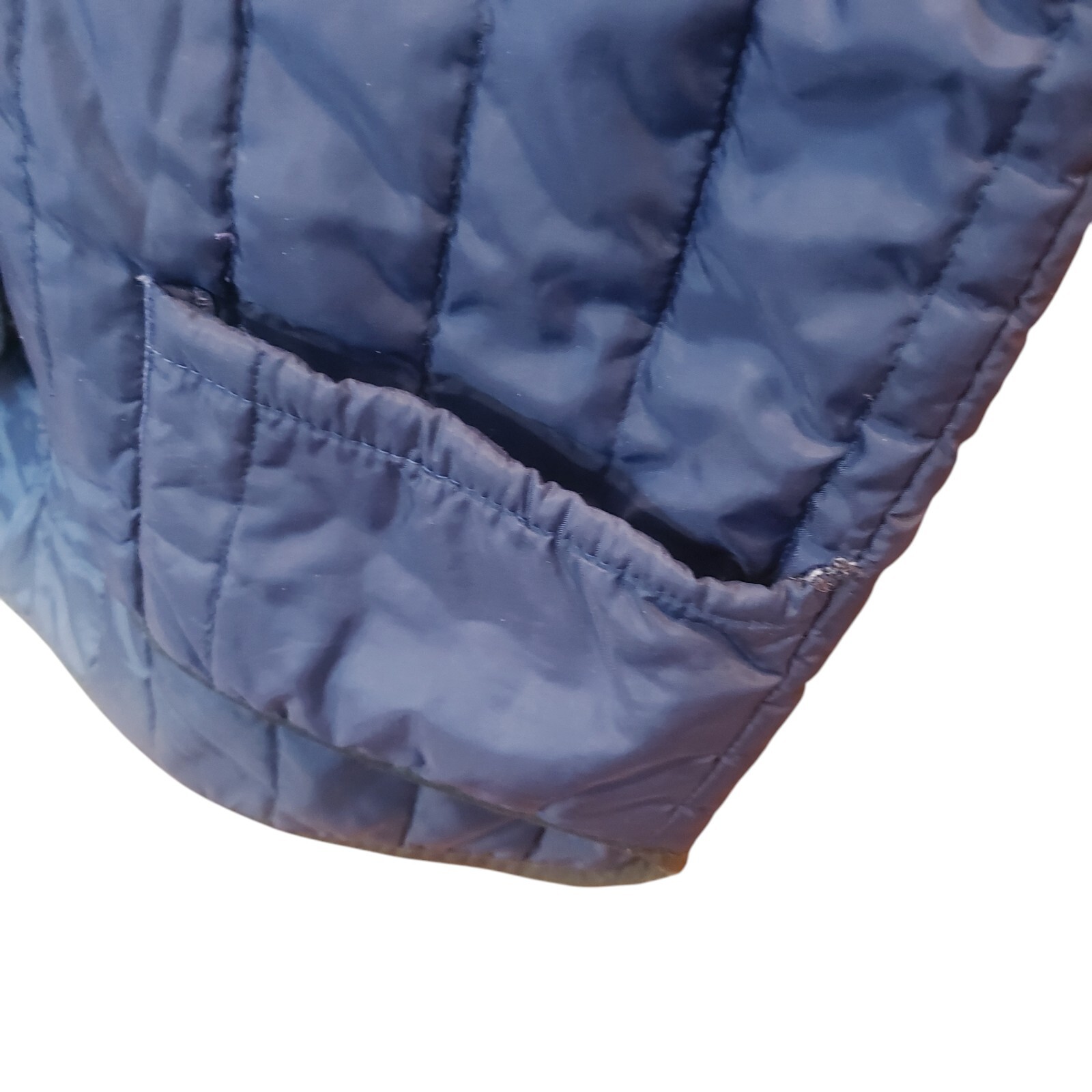 Sears Work Leisure Nylon Quilted Blue Vest 1960’s-1980’s XL* Garage Automotive