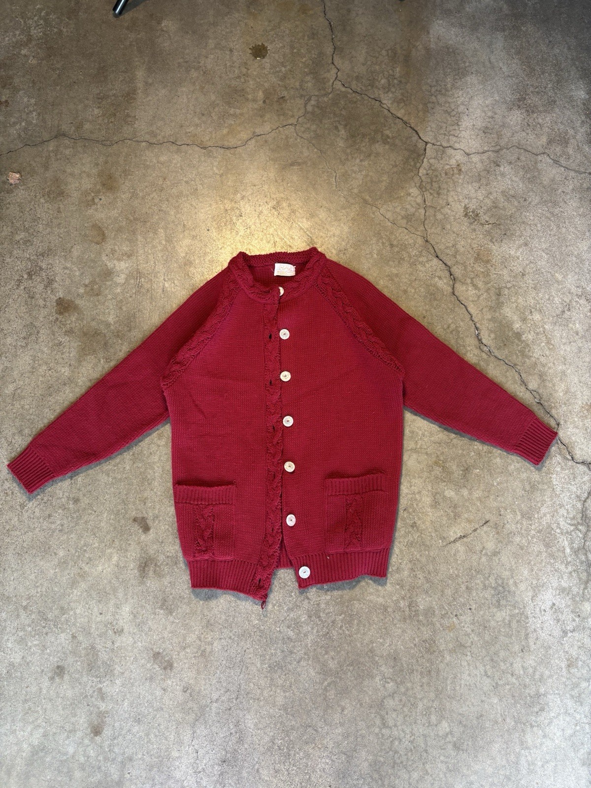 1960s Vintage Red Button Up Carol Brent Cardigan Women’s M