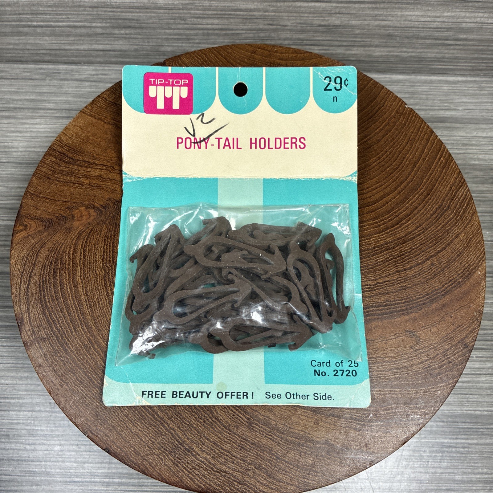 Vintage Tip-Top Products Company Pony-Tail Holders 1960’s Still New & Sealed