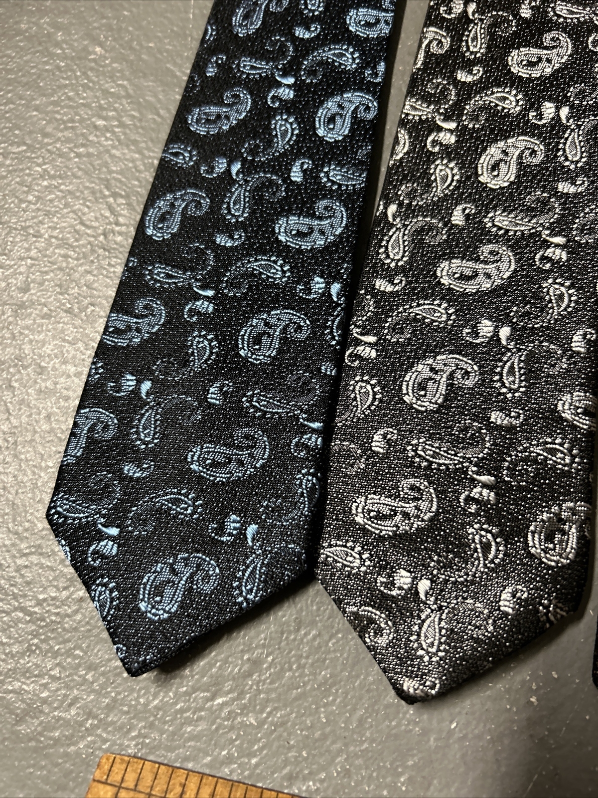 6 New Old Stock 1960’s Paisley NOS Vintage Narrow 2.5” Wide Acetate Rayon Ties