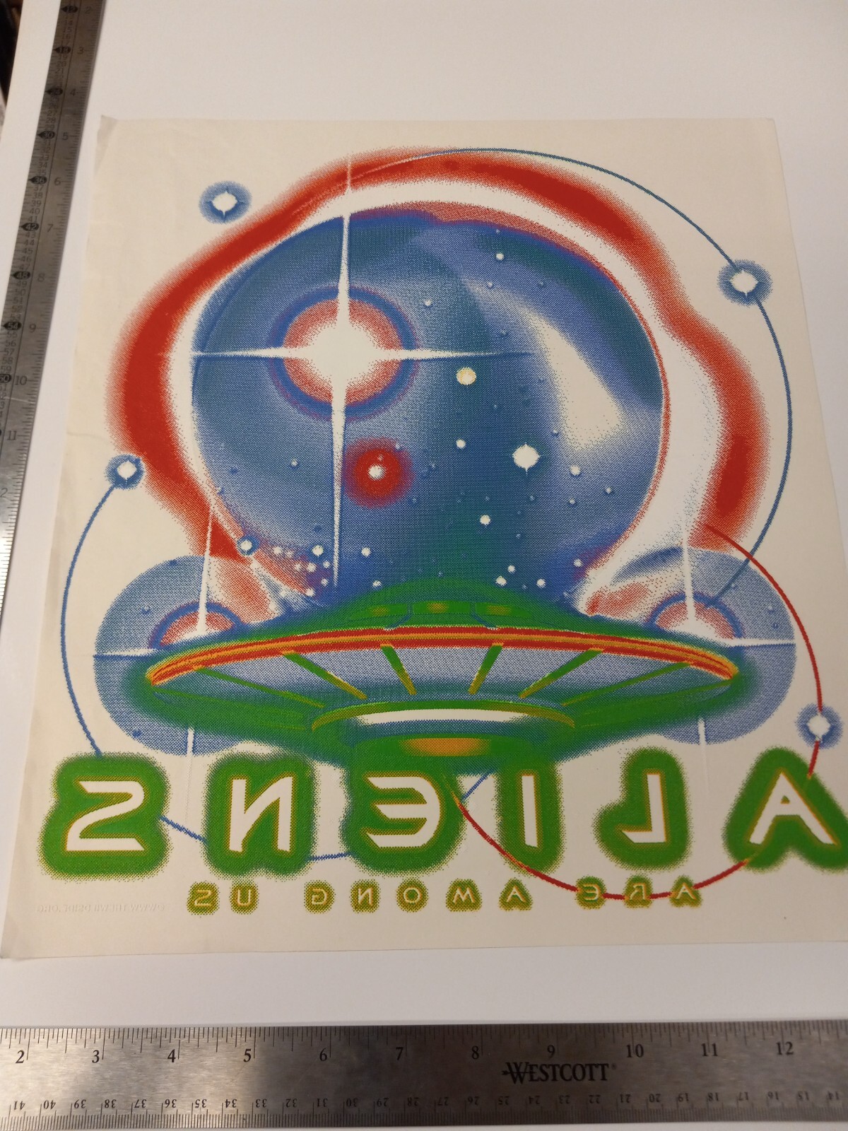 Vintage (Original Bootleg Iron -On / Heat Transfer) Roswell UFO