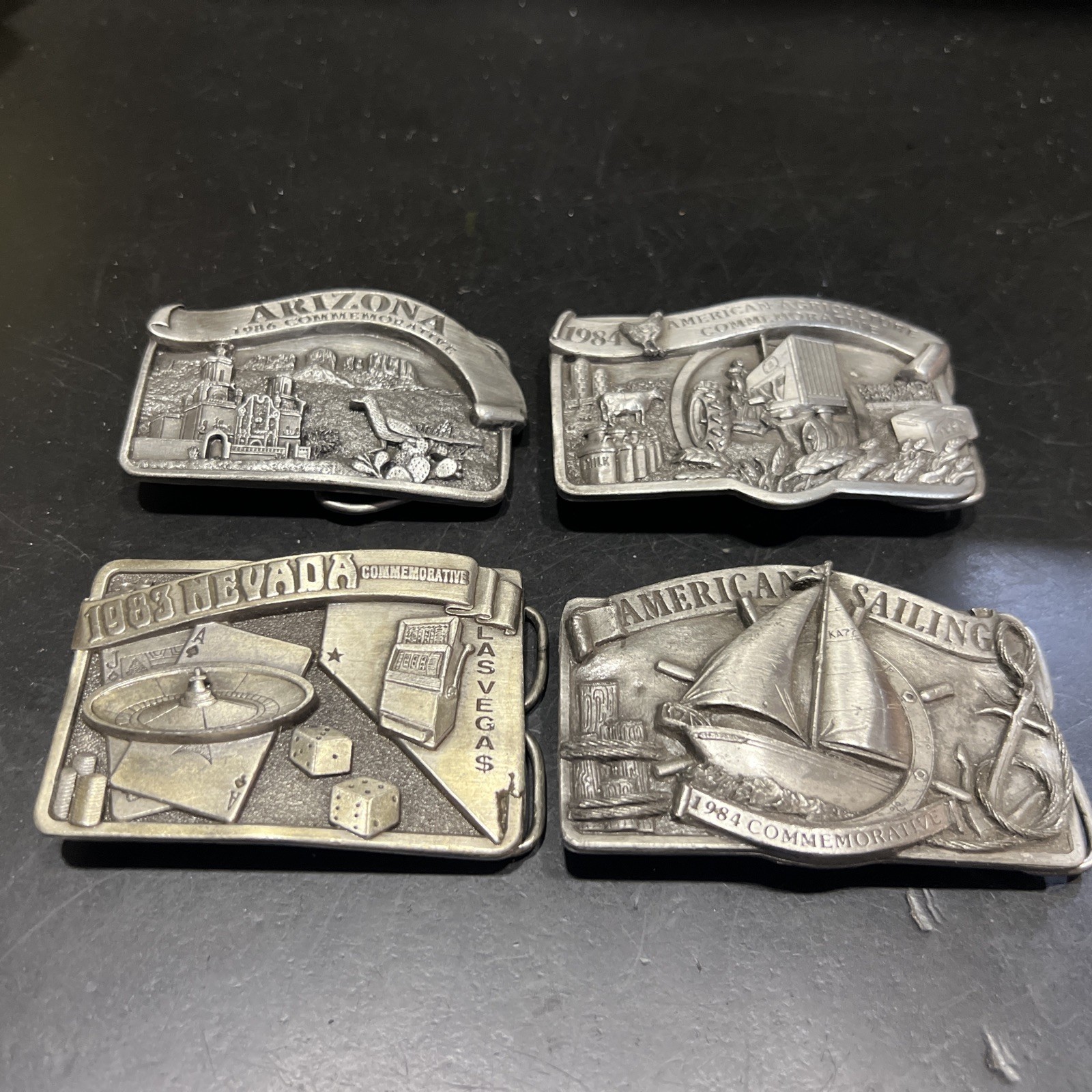 Group Of Four 1982-1986 ArroyoGrande Buckle Co Limited Editions Excellent Cond.