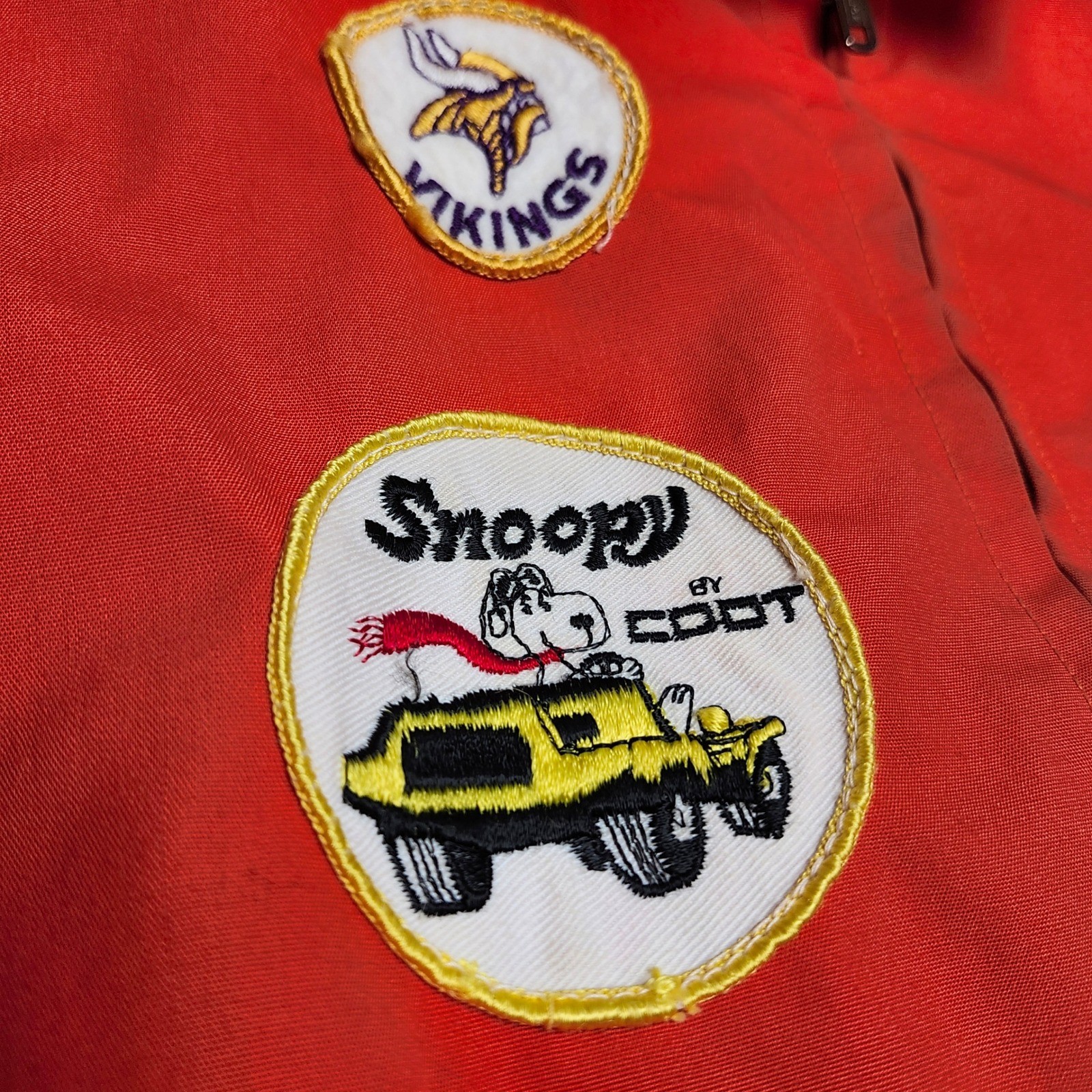 70s AJ Foyt Charlotte Motor Speedway BIG PATCH Racing Jacket Kids M Orange