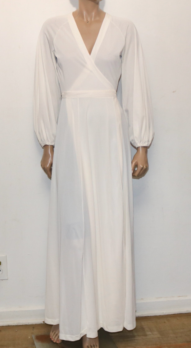 CHRISTIAN DIOR vintage Miss Dior wrap lounge wear gown M