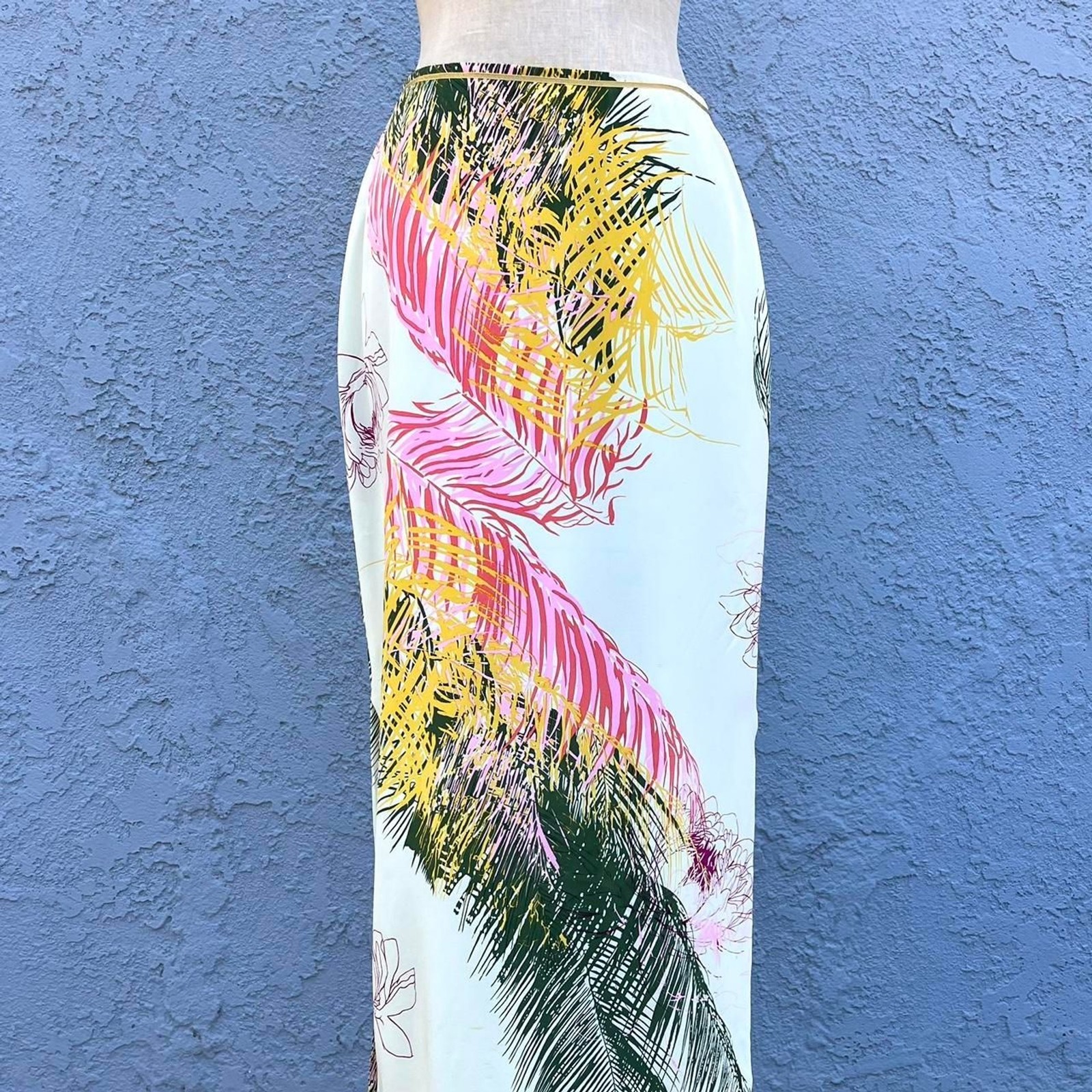 Vintage Nicole Miller Collection Skirt size 6 Y2k silk maxi