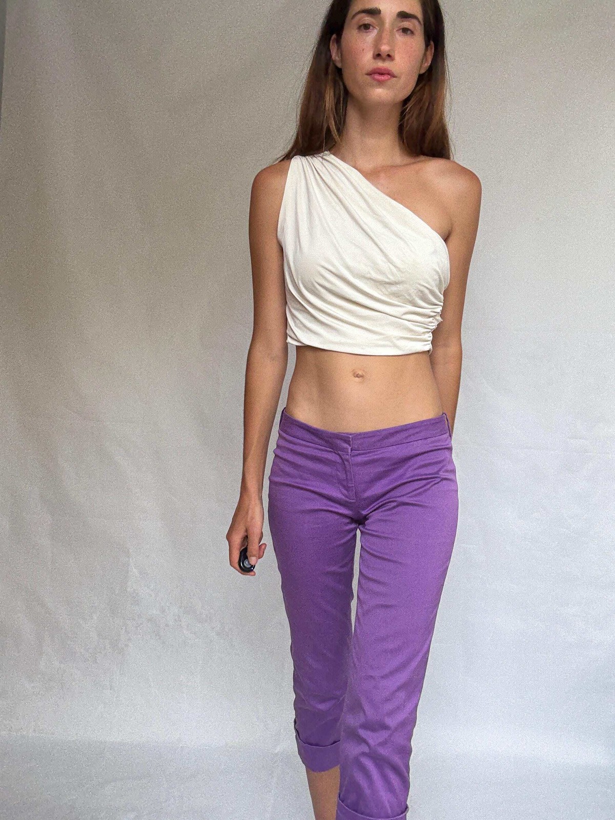 Versace purple cropped pants – IT 40 – made in Italy –