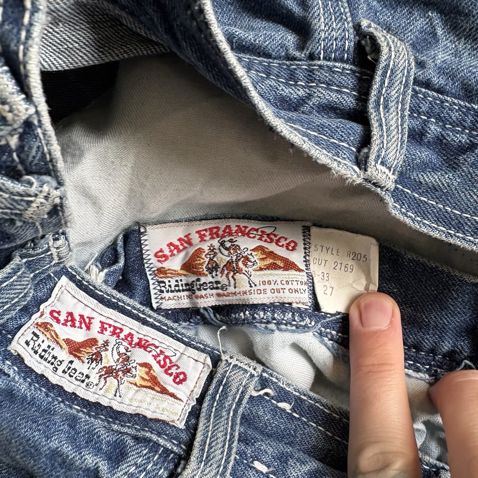 70s San Francisco Riding Gear Flared Buckle Back Jeans Women’s 25×34