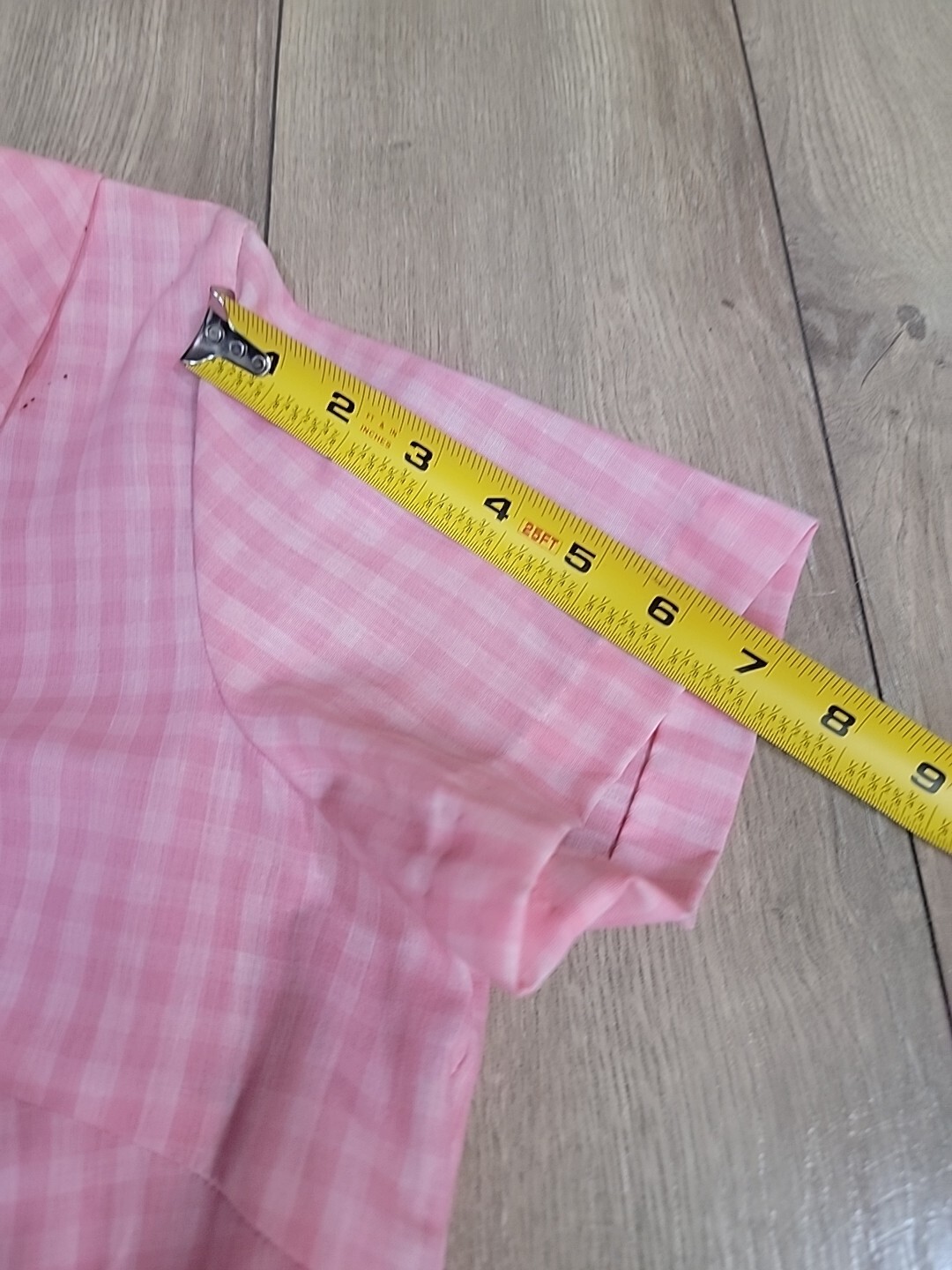 Vintage Shaker Square Women’s Days Dress Pink Gingham Zip Back 60s NWT Size 16