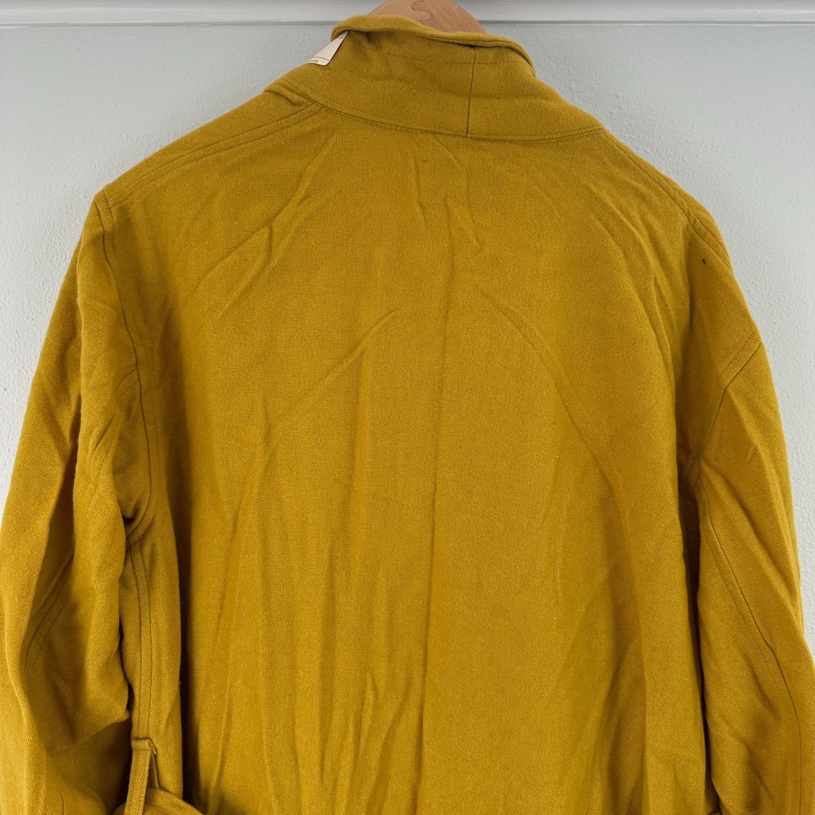 Vintage MCM Mens ROYTEX Wool blend Robe M L mustard yellow NWT New