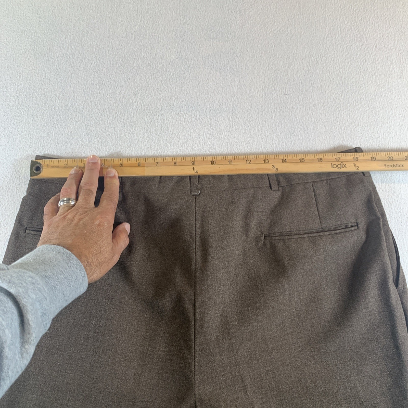 Vintage BENCHLEY LTD Dress Suit Pants Mens 37×30 Brown 100% Wool Made in USA