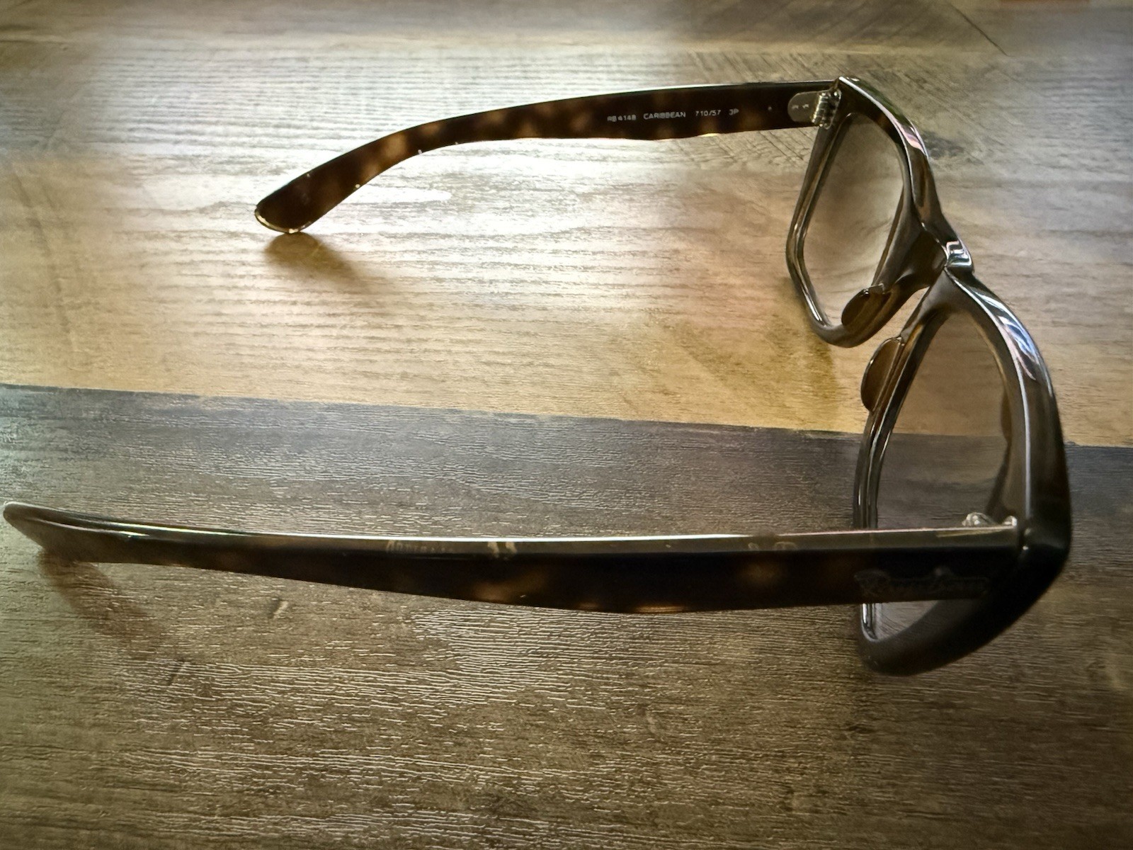 Ray-Ban RB 4148 Caribbean Vintage Sunglasses Tortoise Shell 710/57 3P Italy