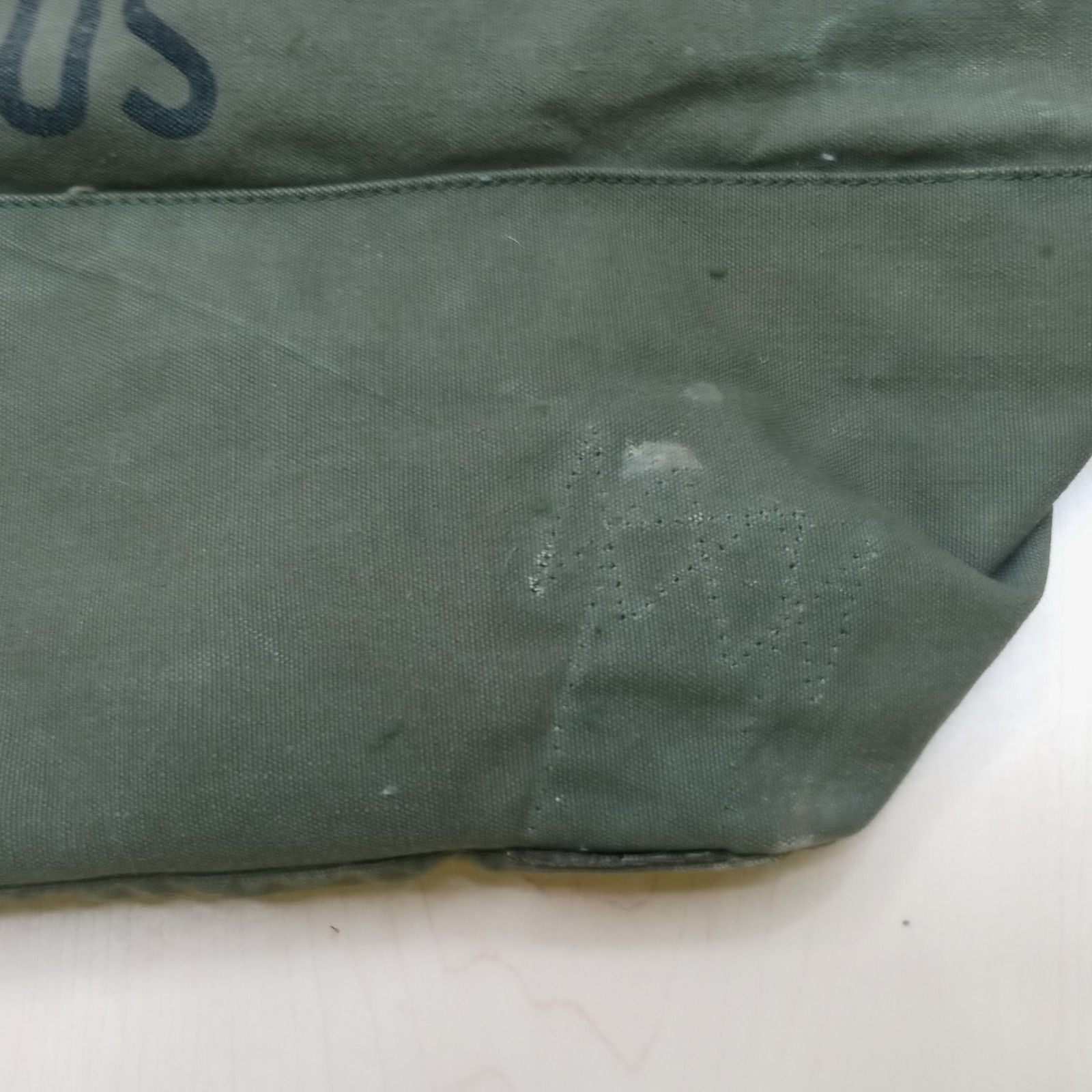 Vintage US Upcyled Duffle Bag Tote Coal Bag made with Retired US Military Duffle