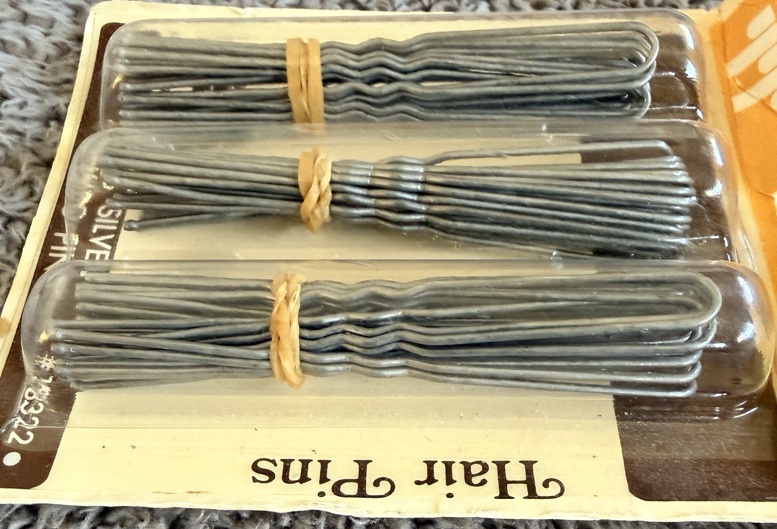 Vtg TIP-TOP TT Jumbo Hair Pins Original Metal 45ct. NIP NOS Faberge LTD USA made