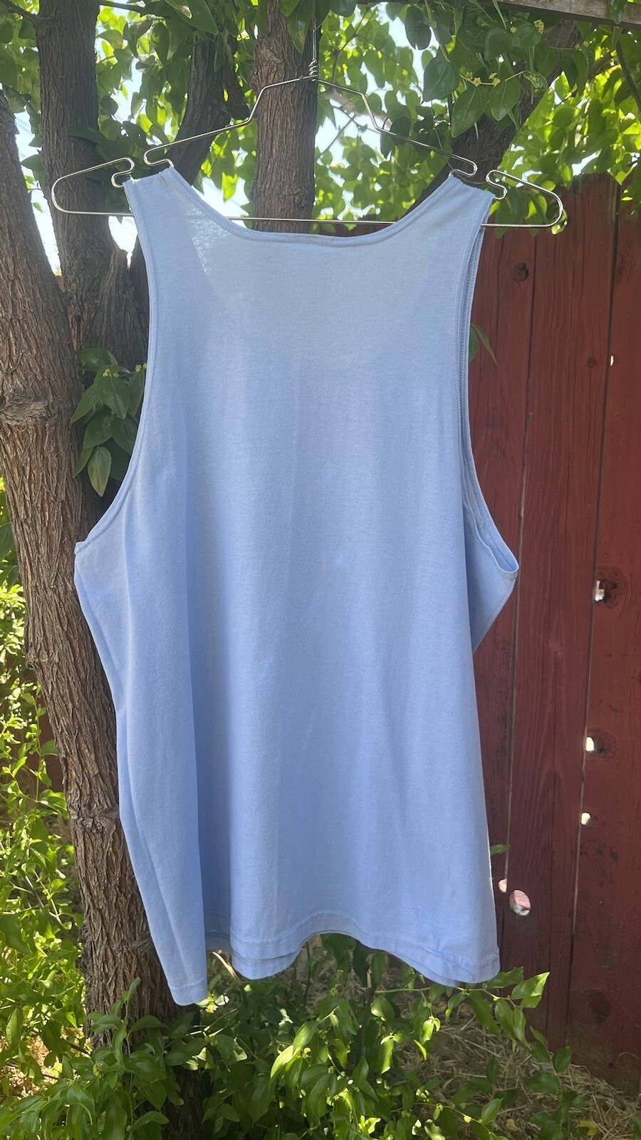 Vintage 80s 90s Beaver Creek Baby Blue Mens Tank Top Muscle Shirt 50/50 Blank