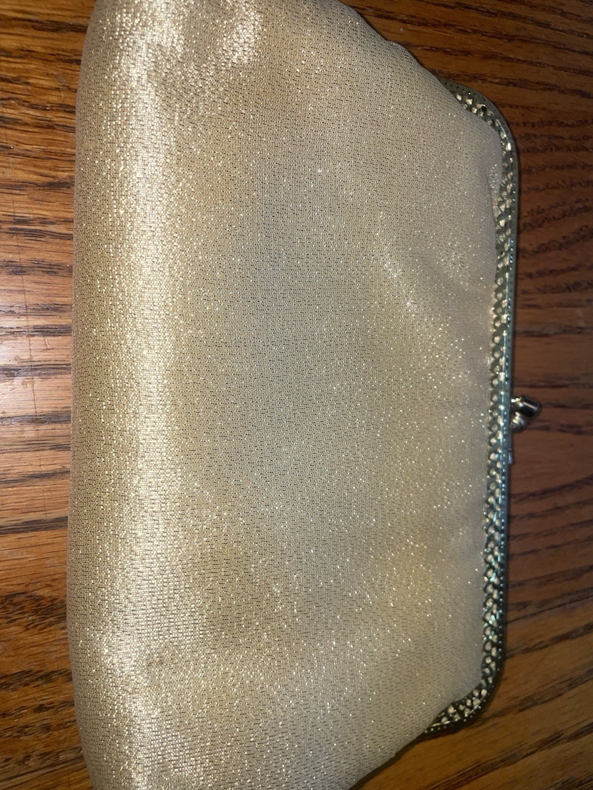 Vintage Lot of 2 Gold Sparkly Clutch Bobbie Jerome Hand Bag 60’s-70’s Purse